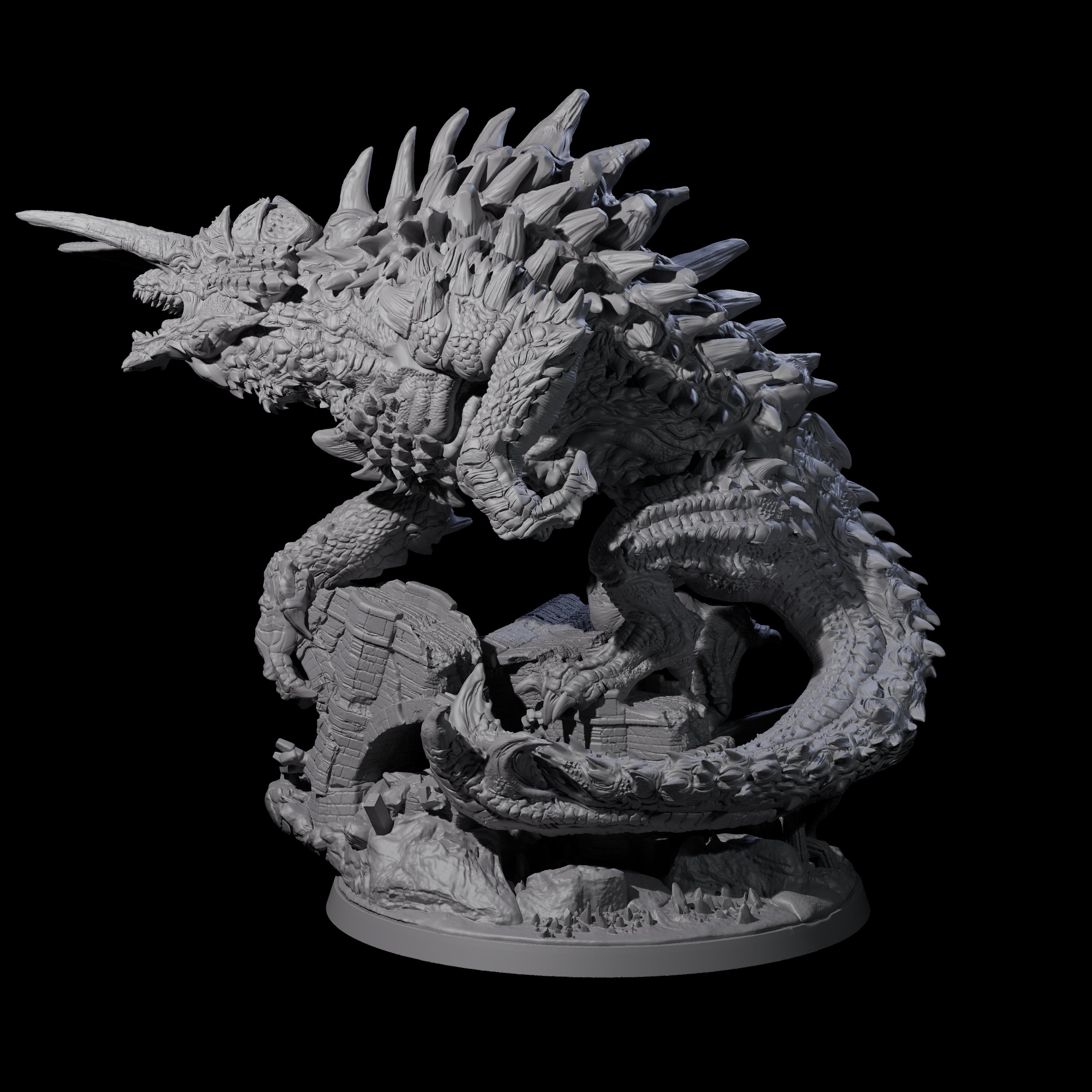Hulking Tarrasque Destroyer Miniature for Dungeons and Dragons, Pathfinder or other TTRPGs