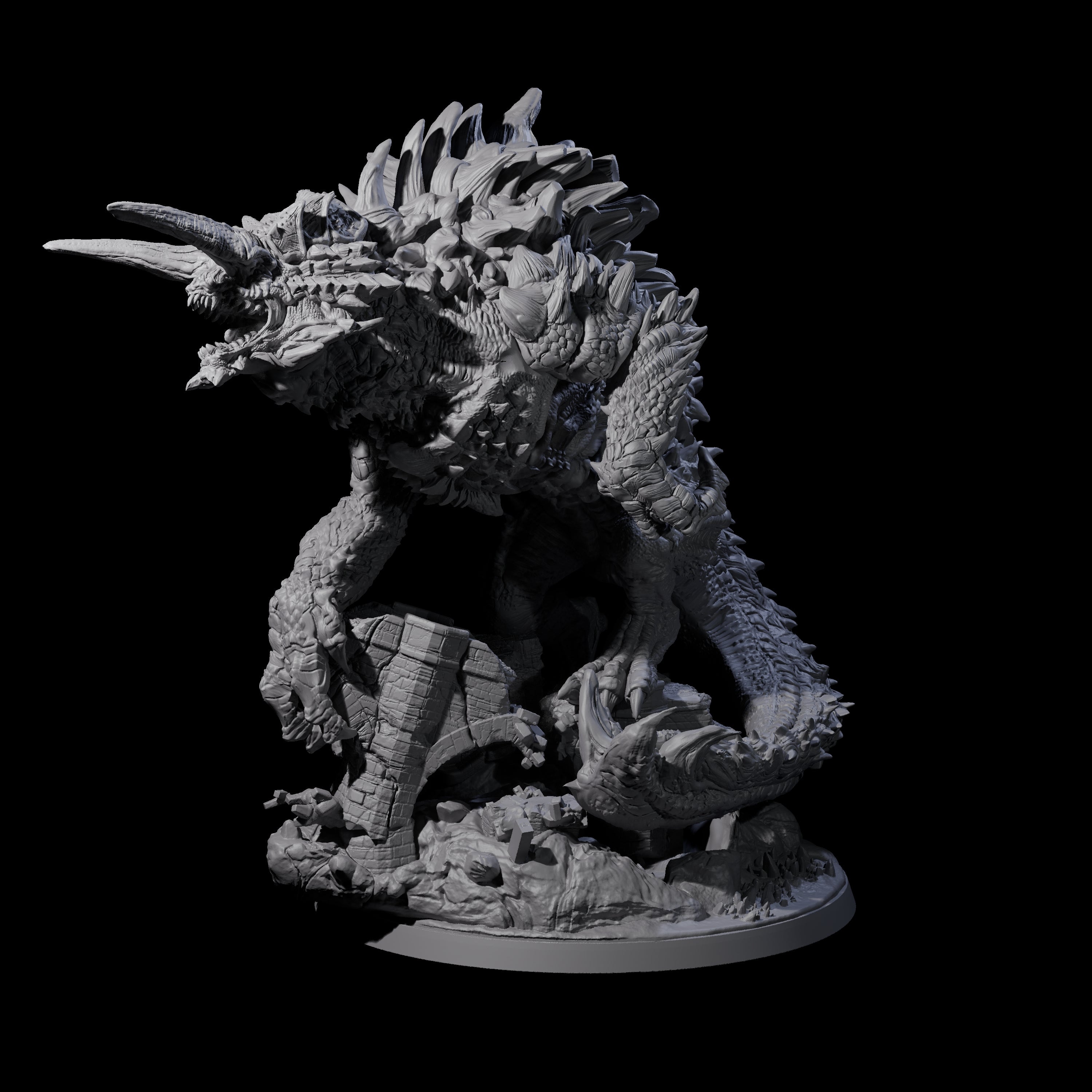 Hulking Tarrasque Destroyer Miniature for Dungeons and Dragons, Pathfinder or other TTRPGs