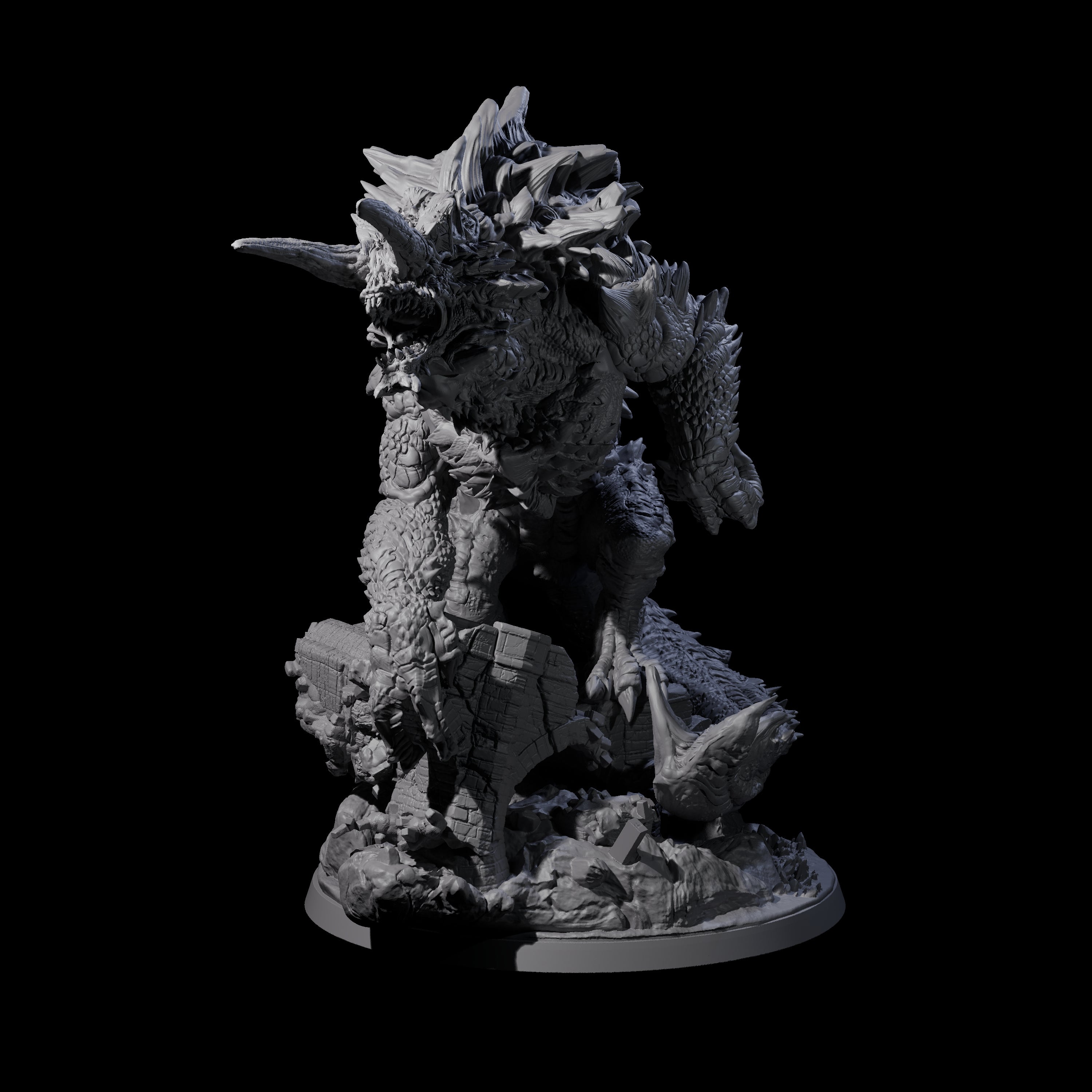 Hulking Tarrasque Destroyer Miniature for Dungeons and Dragons, Pathfinder or other TTRPGs