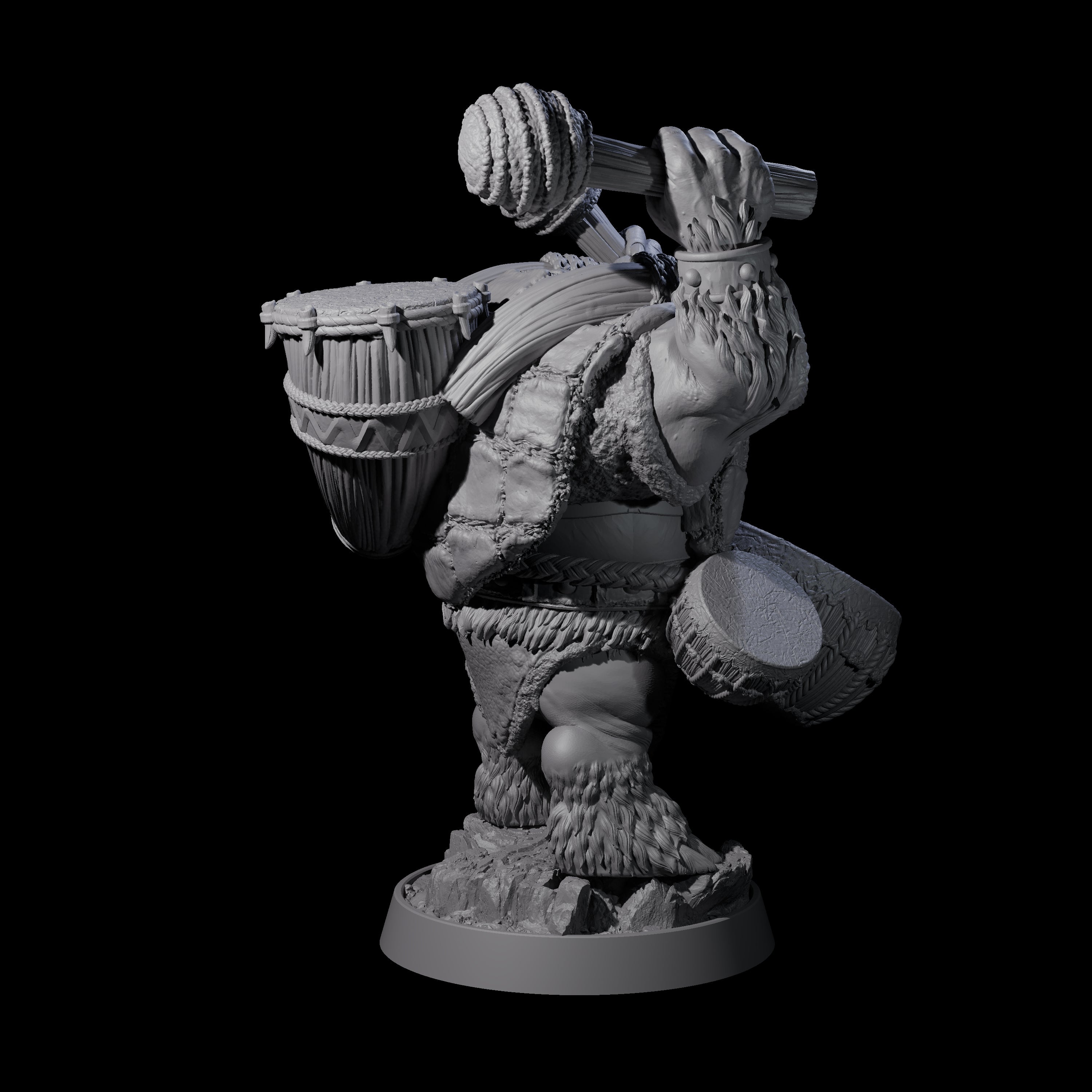Hulking Ursine Barbarian A Miniature for Dungeons and Dragons, Pathfinder or other TTRPGs