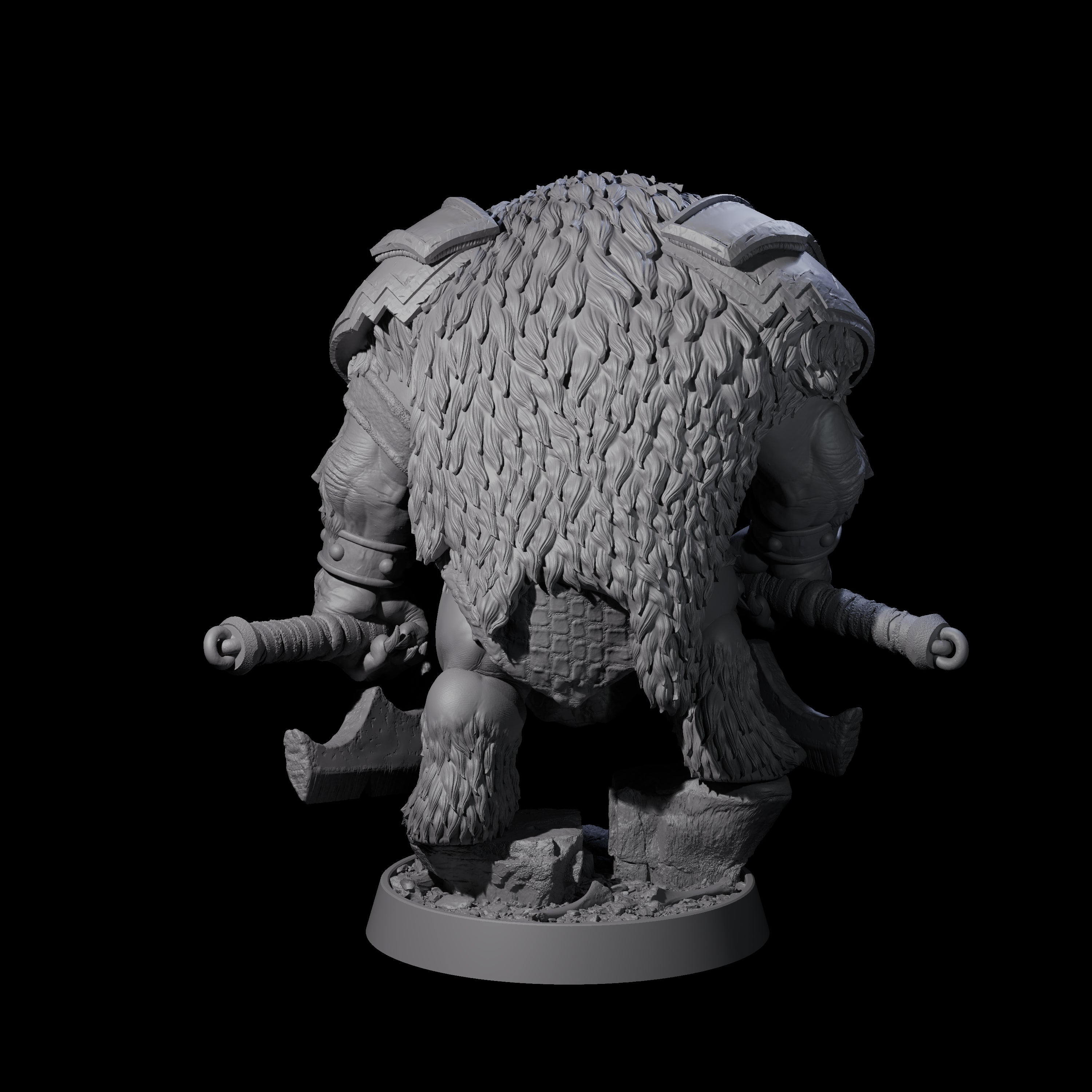 Hulking Ursine Barbarian B Miniature for Dungeons and Dragons, Pathfinder or other TTRPGs