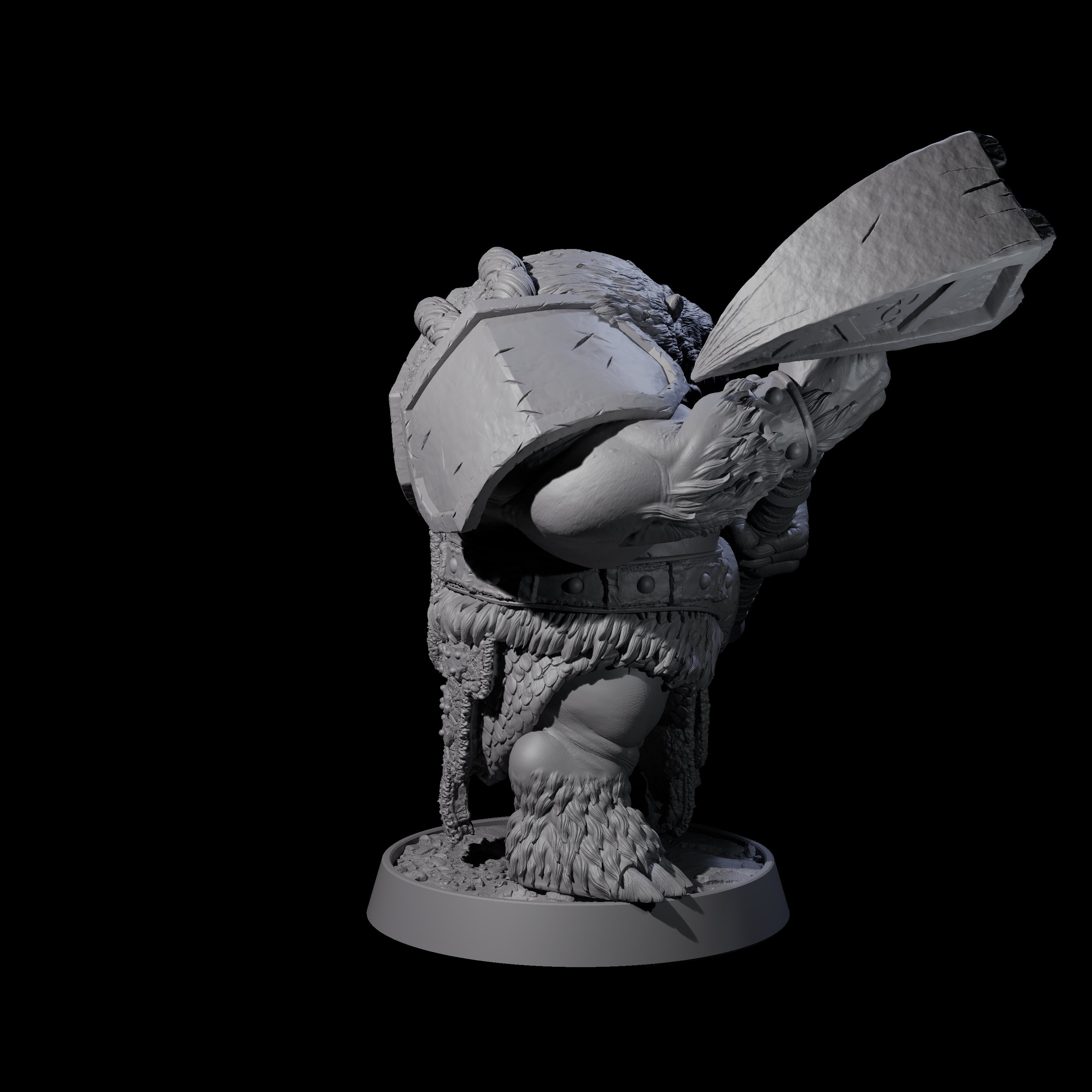 Hulking Ursine Barbarian C Miniature for Dungeons and Dragons, Pathfinder or other TTRPGs