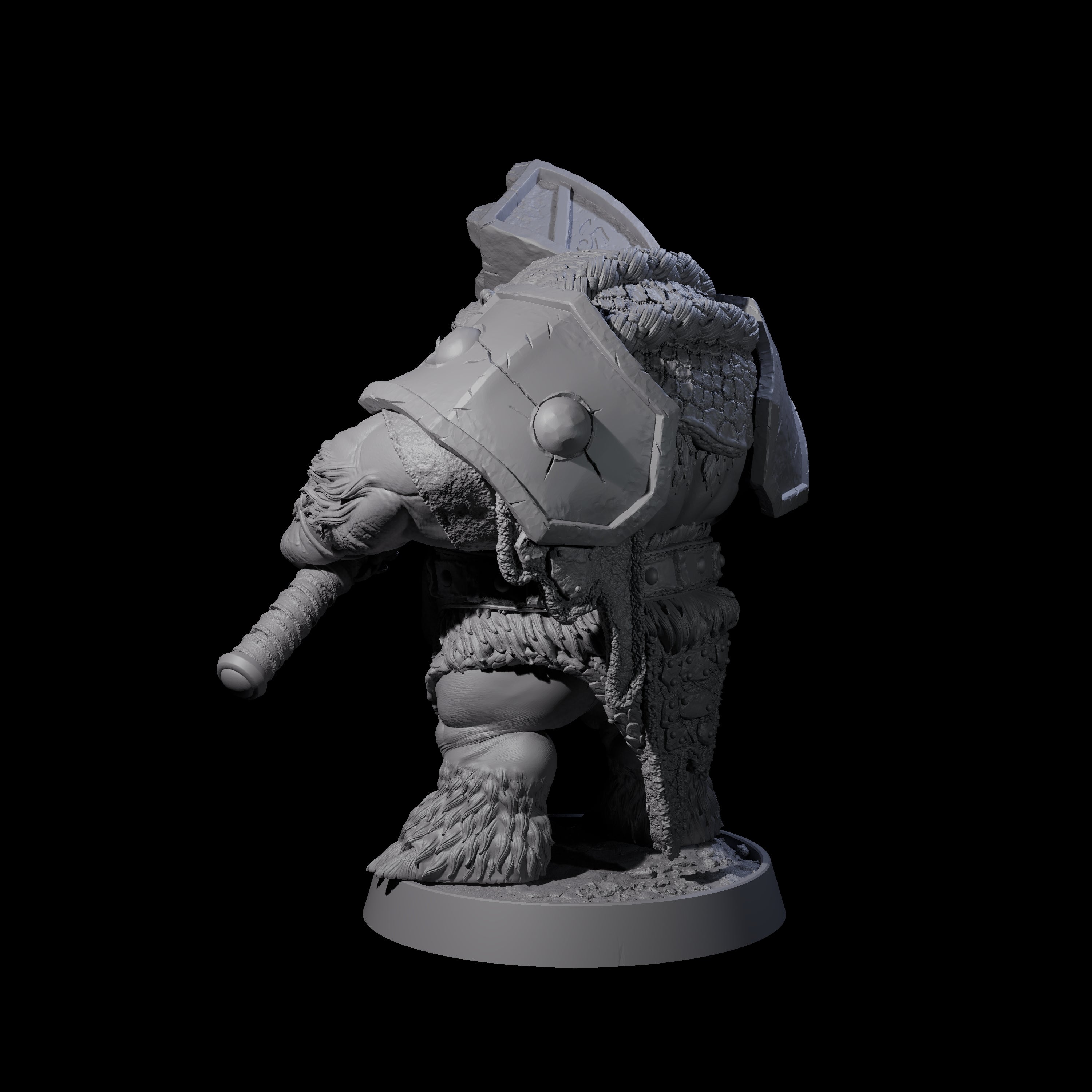 Hulking Ursine Barbarian C Miniature for Dungeons and Dragons, Pathfinder or other TTRPGs