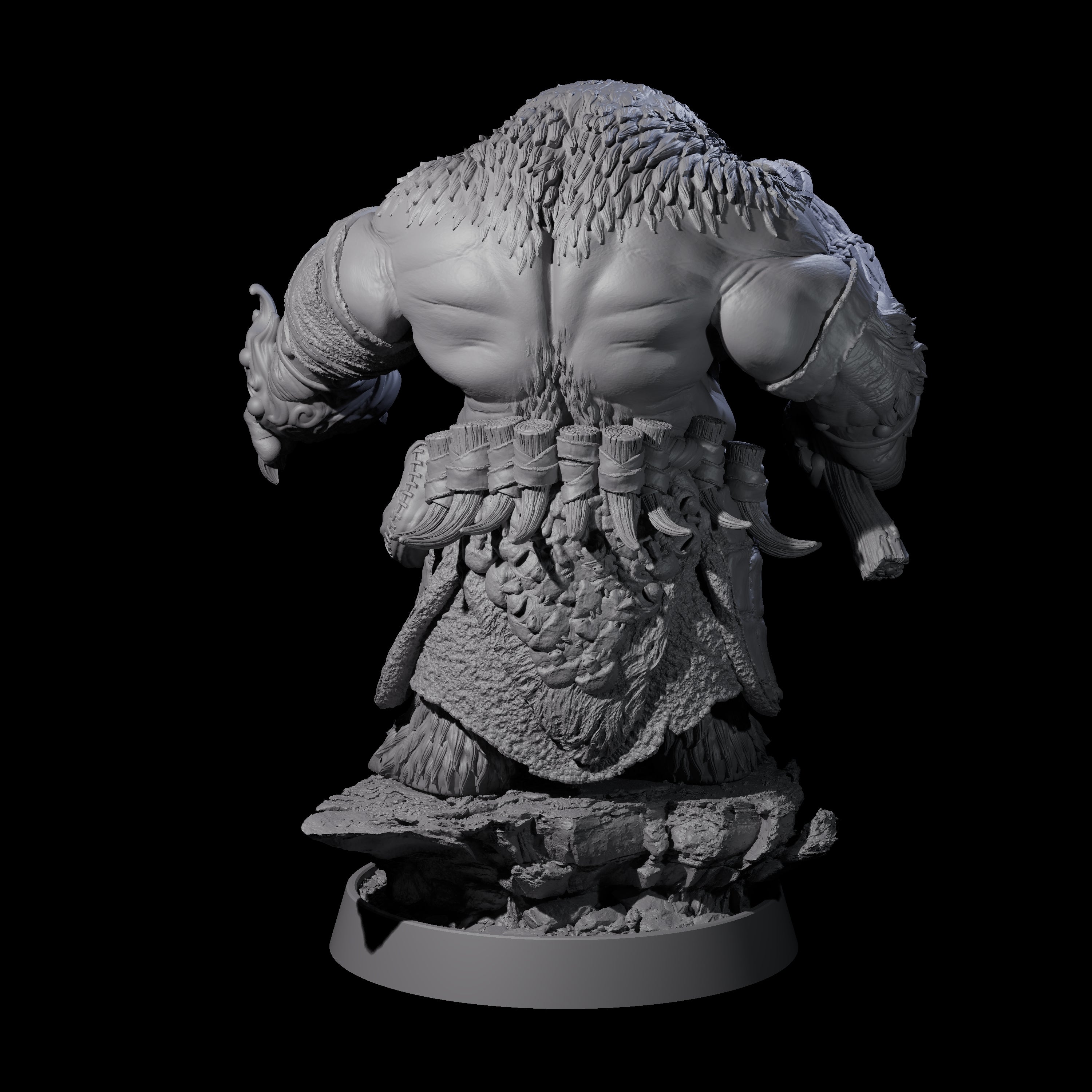 Hulking Ursine Barbarian E Miniature for Dungeons and Dragons, Pathfinder or other TTRPGs
