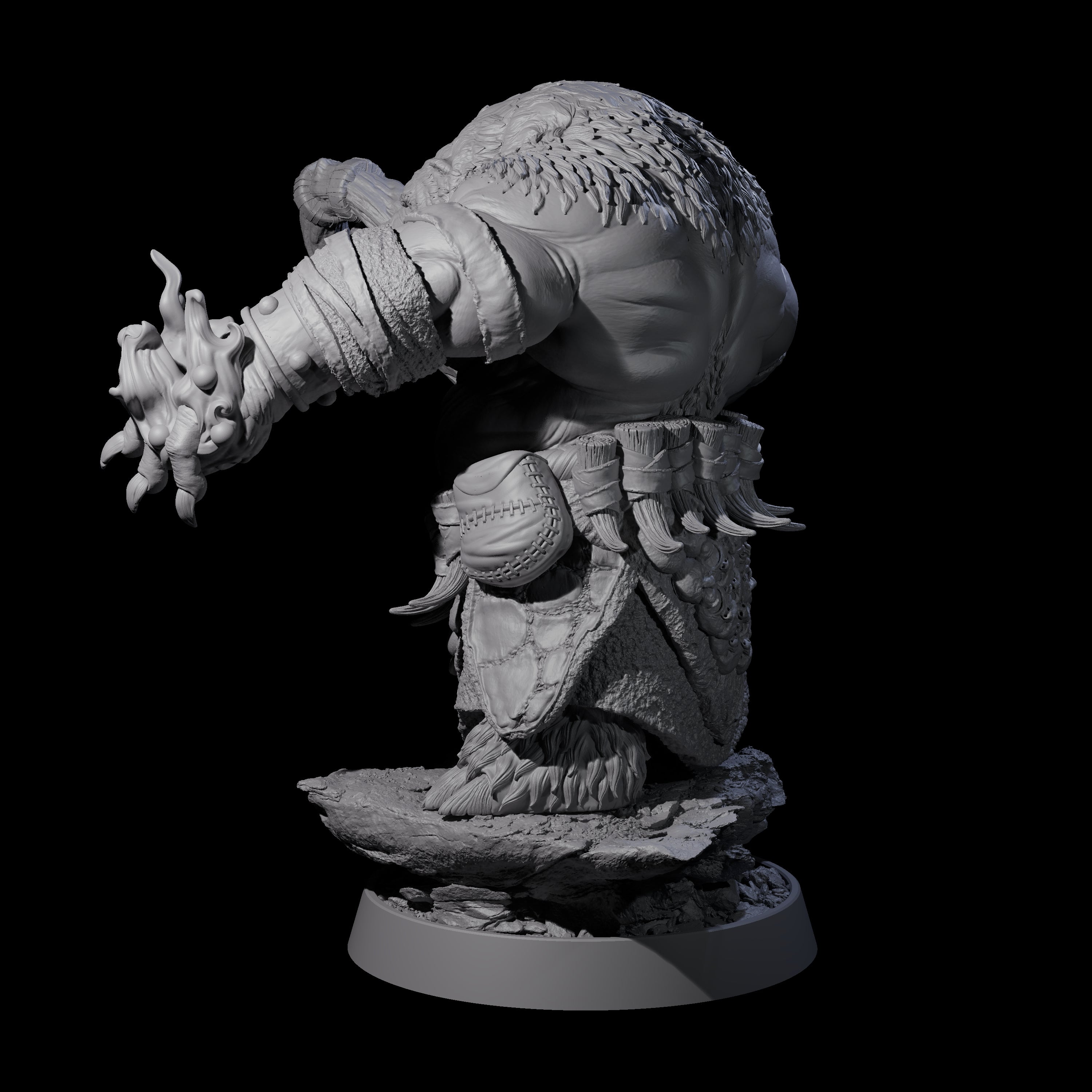 Hulking Ursine Barbarian E Miniature for Dungeons and Dragons, Pathfinder or other TTRPGs