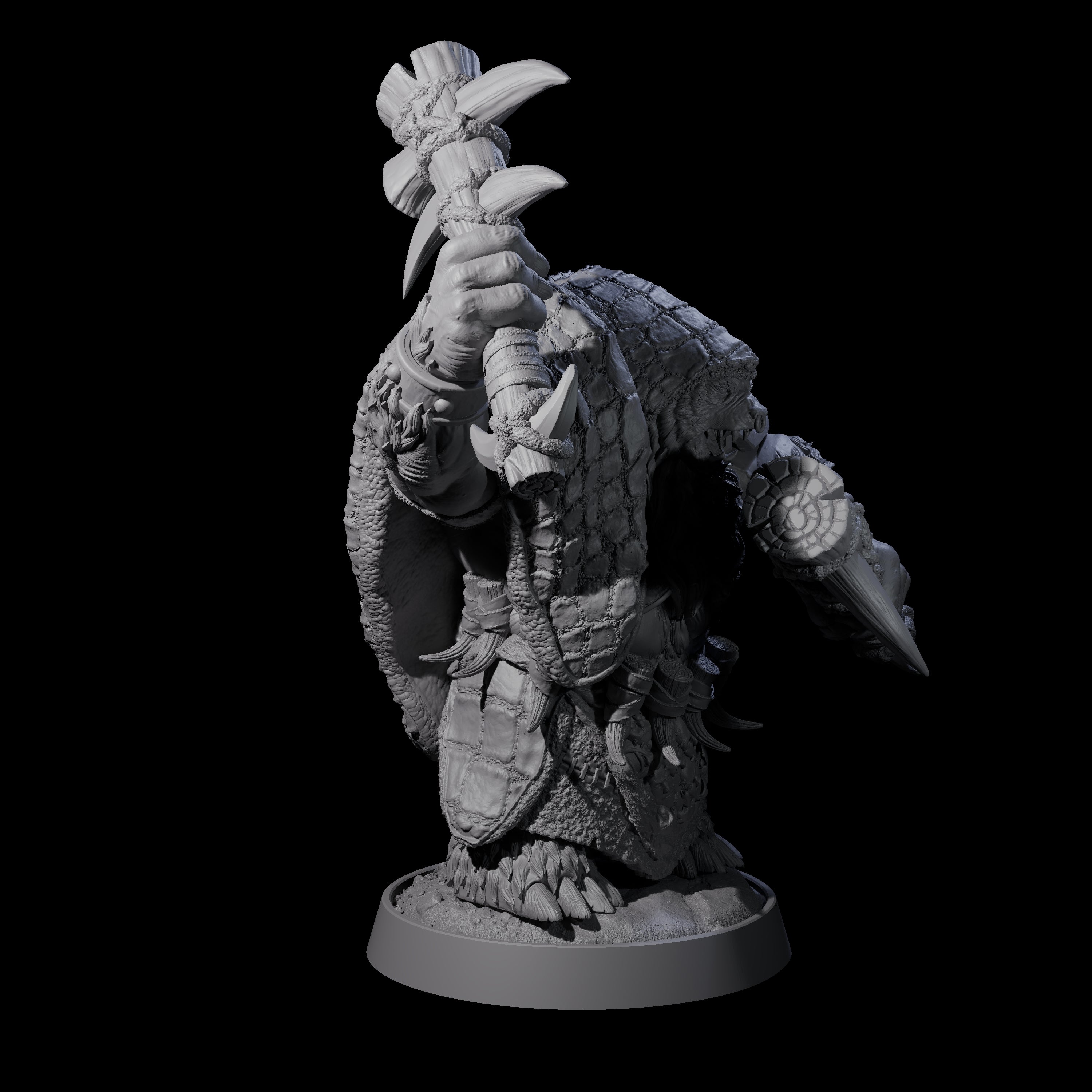Hulking Ursine Barbarian F Miniature for Dungeons and Dragons, Pathfinder or other TTRPGs