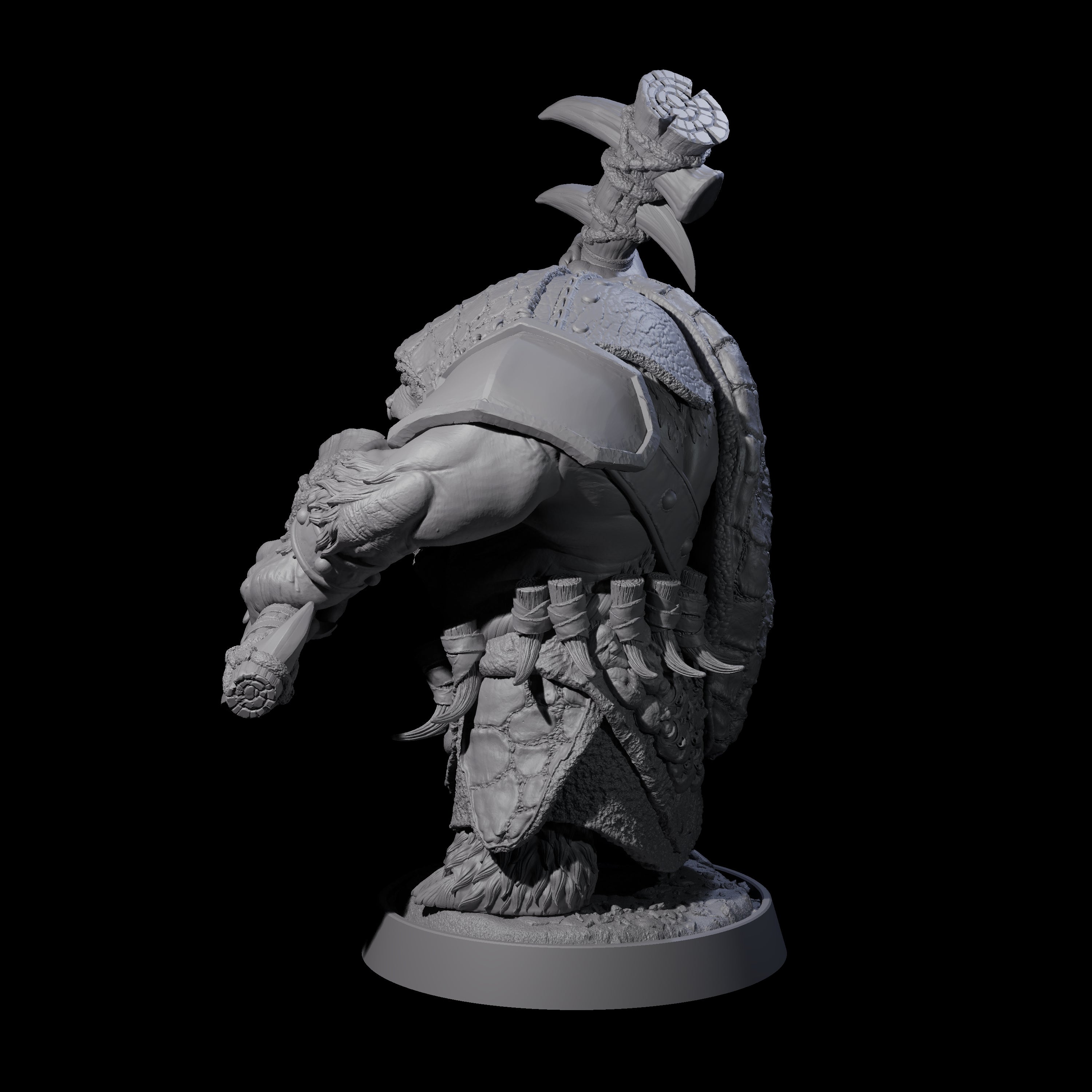 Hulking Ursine Barbarian F Miniature for Dungeons and Dragons, Pathfinder or other TTRPGs