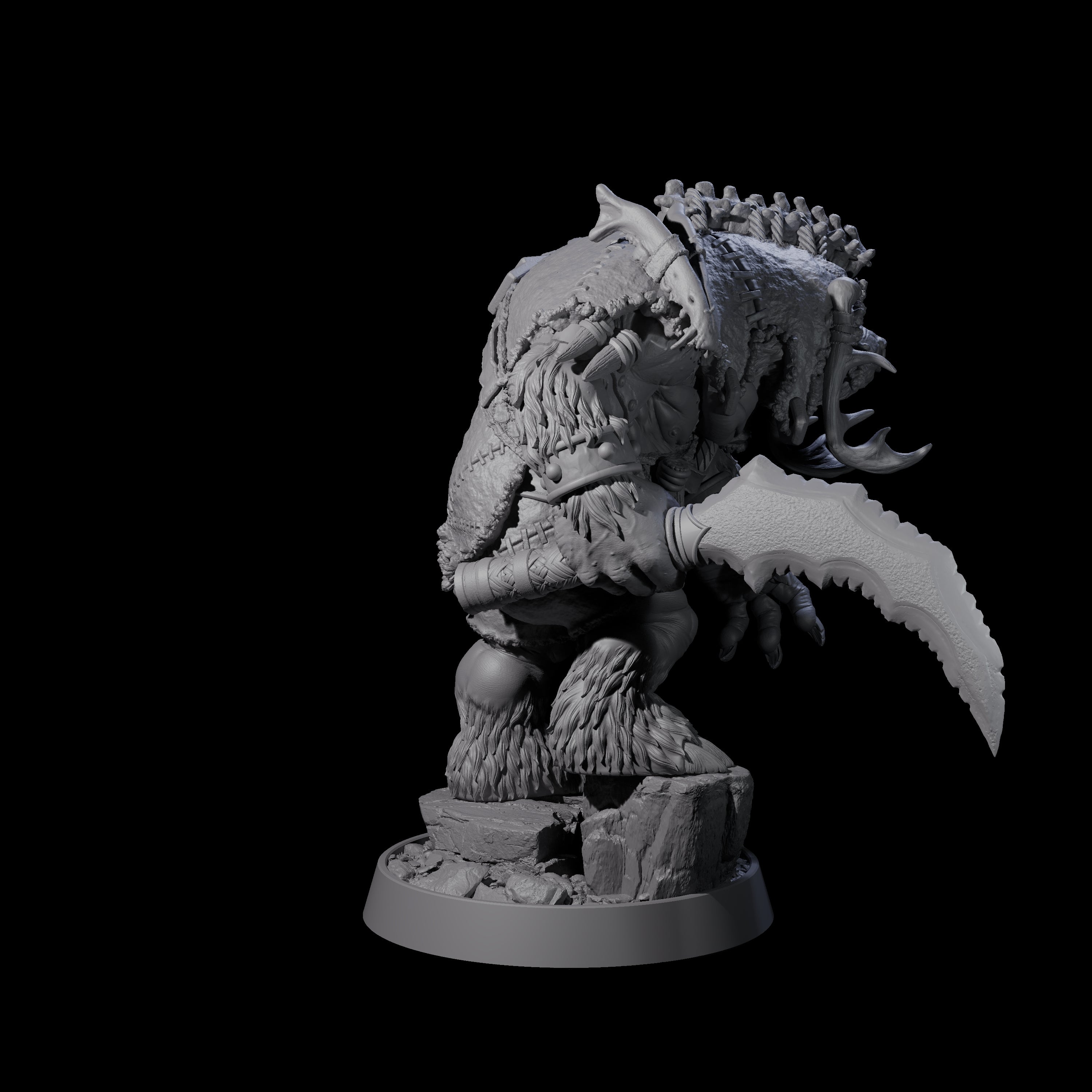 Hulking Ursine Barbarian G Miniature for Dungeons and Dragons, Pathfinder or other TTRPGs