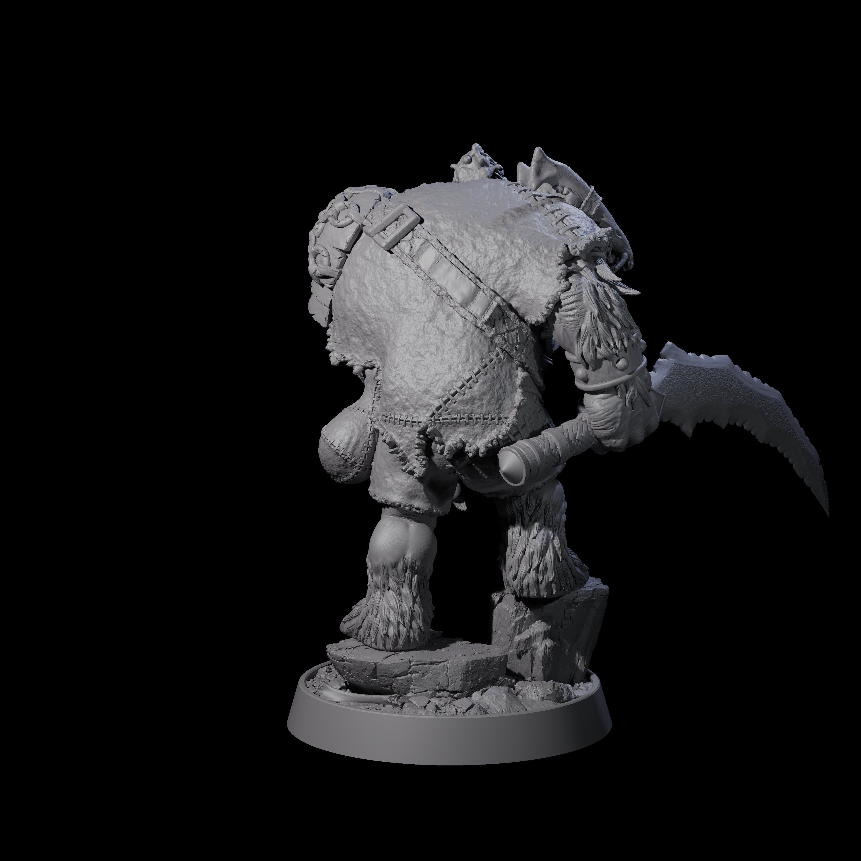 Hulking Ursine Barbarian G Miniature for Dungeons and Dragons, Pathfinder or other TTRPGs