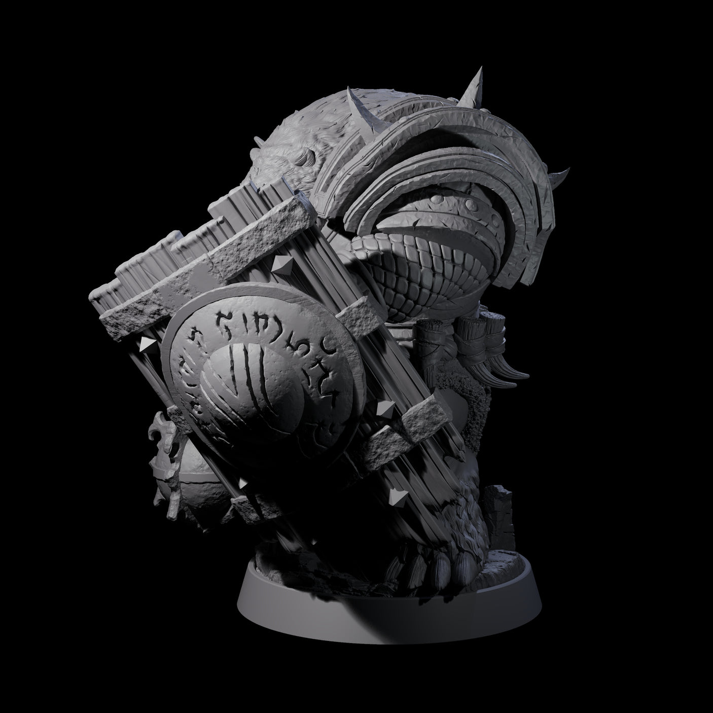 Hulking Ursine Barbarian H Miniature for Dungeons and Dragons, Pathfinder or other TTRPGs
