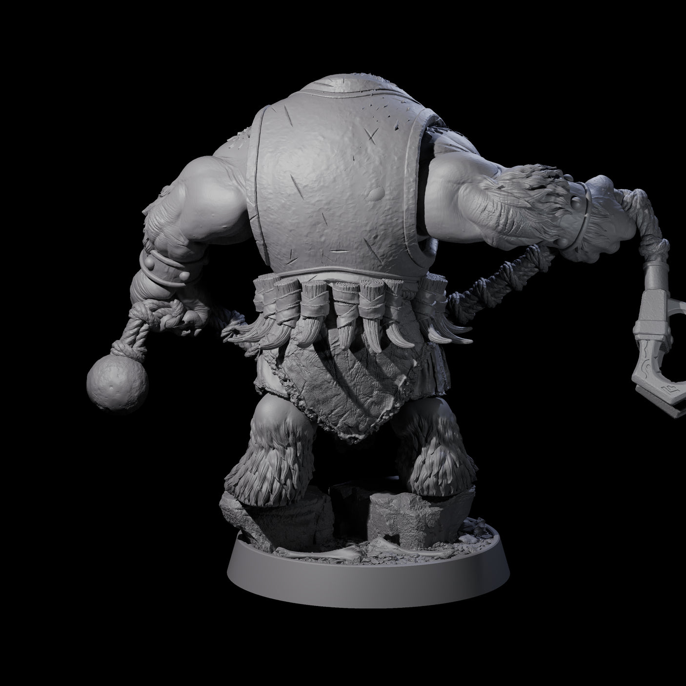Hulking Ursine Barbarian I Miniature for Dungeons and Dragons, Pathfinder or other TTRPGs