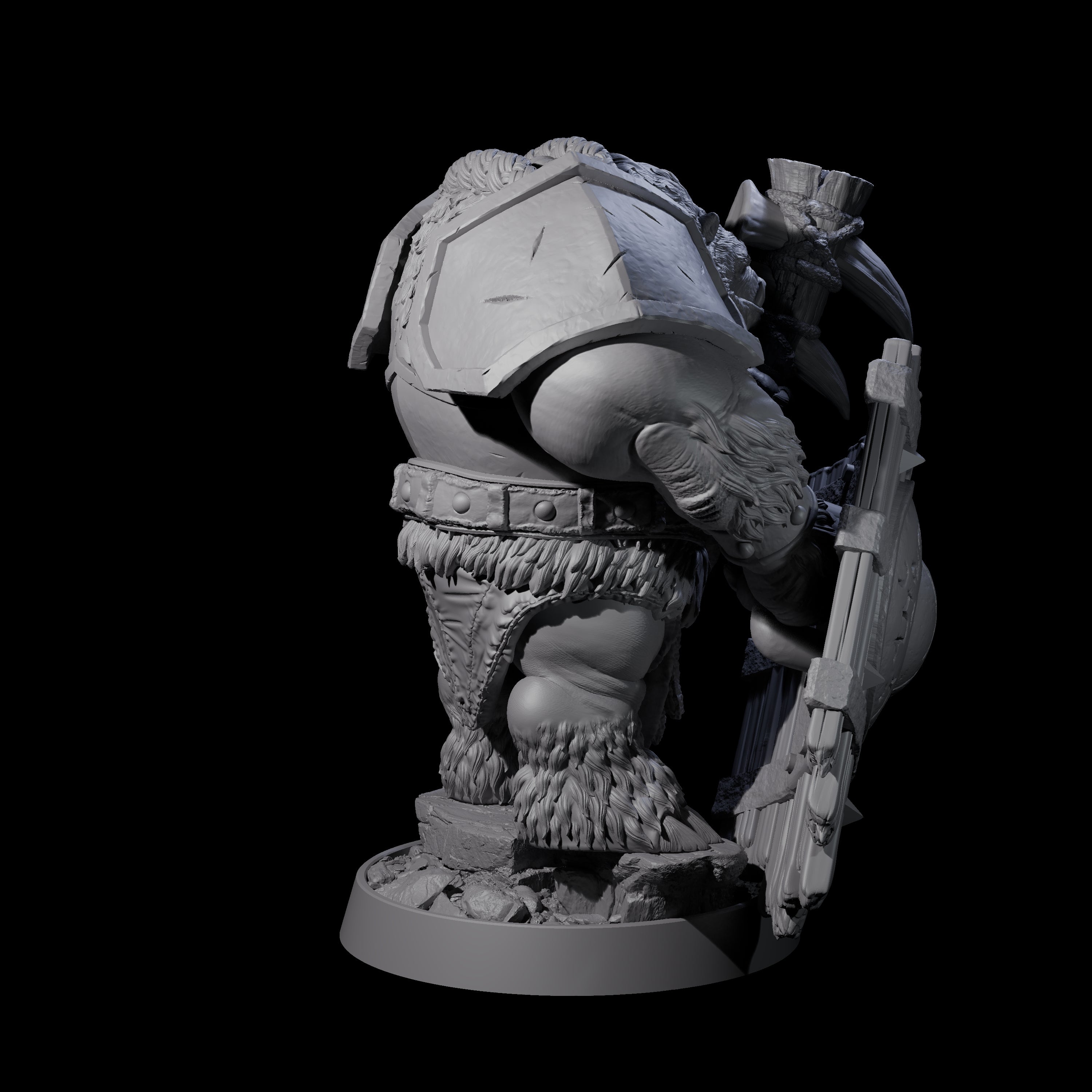 Hulking Ursine Barbarian L Miniature for Dungeons and Dragons, Pathfinder or other TTRPGs