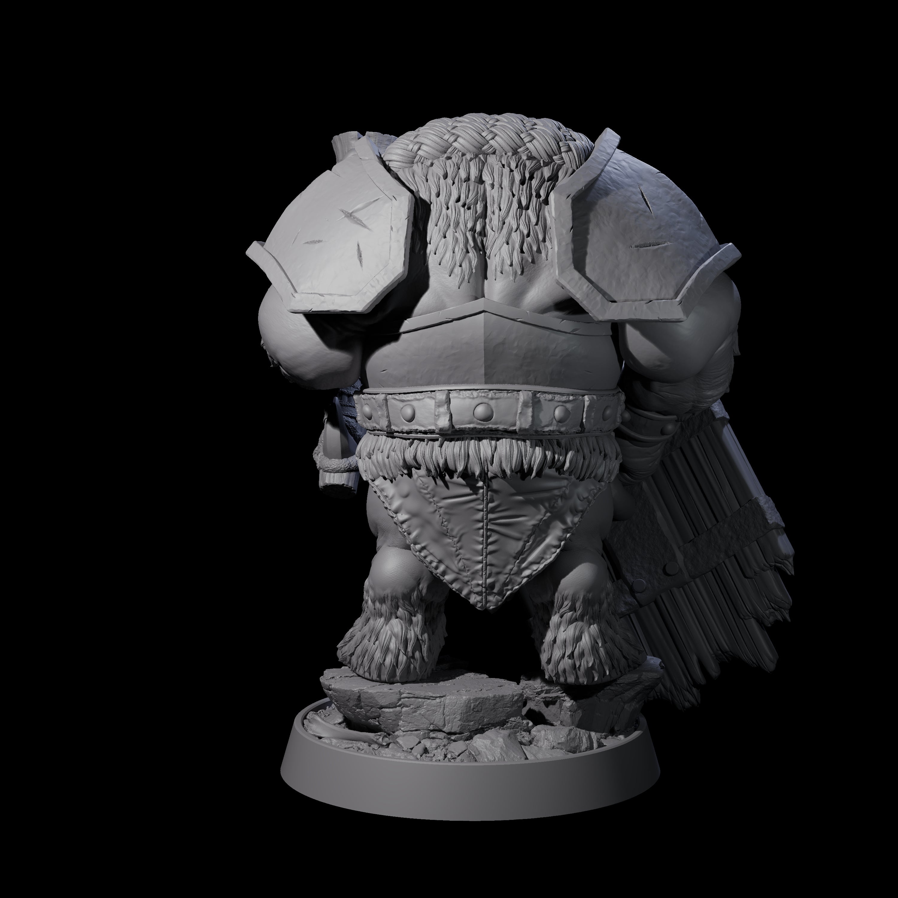 Hulking Ursine Barbarian L Miniature for Dungeons and Dragons, Pathfinder or other TTRPGs