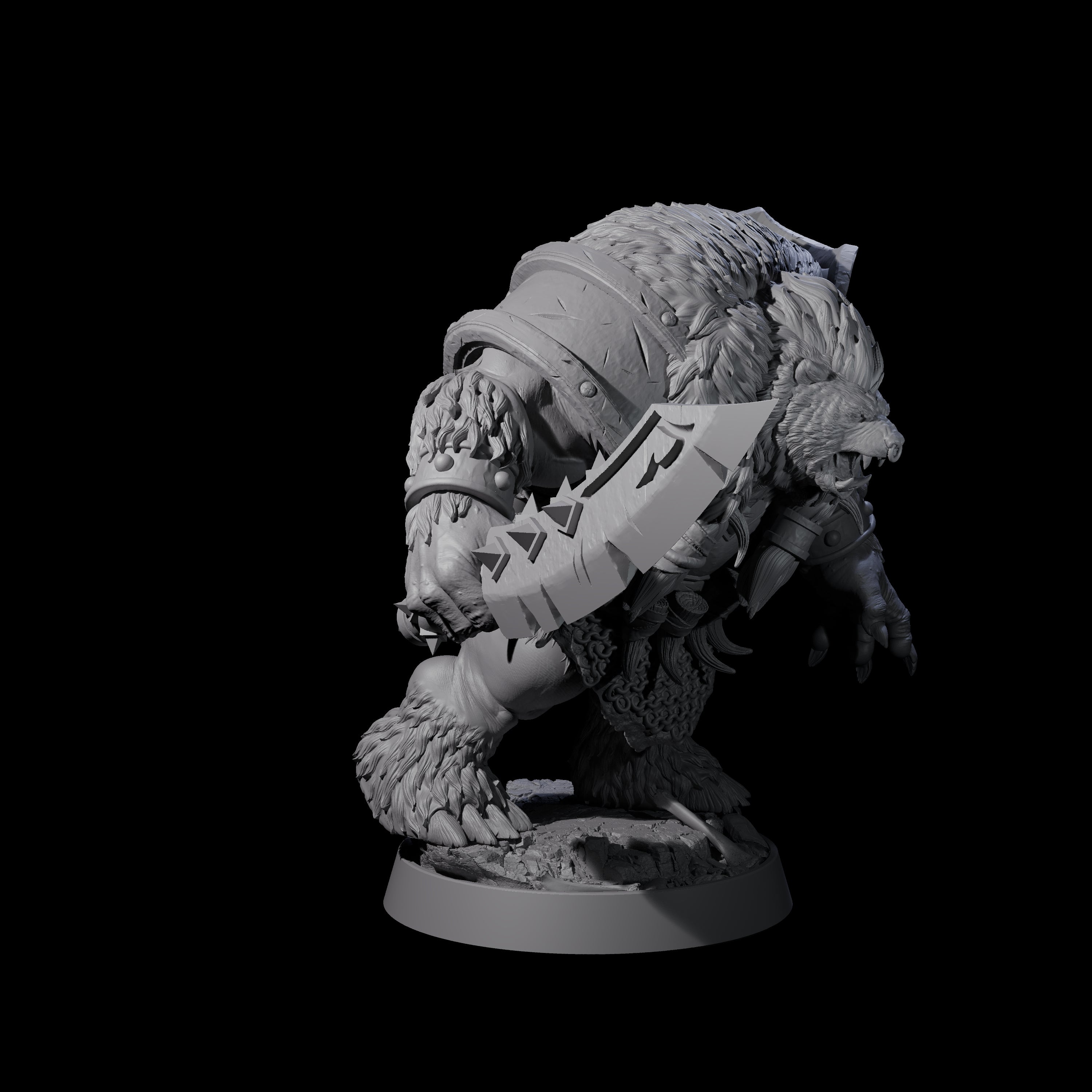 Hulking Ursine Barbarian M Miniature for Dungeons and Dragons, Pathfinder or other TTRPGs
