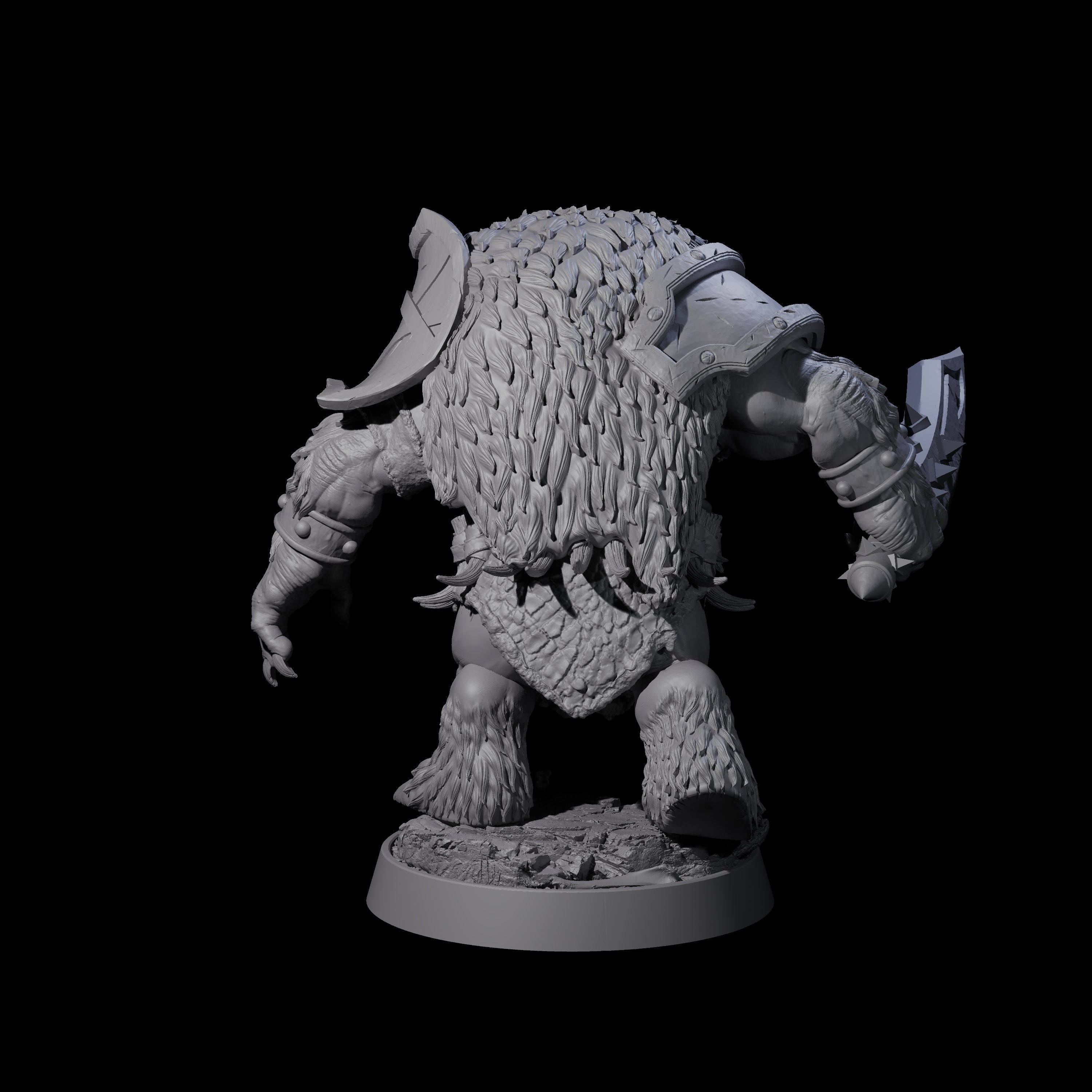 Hulking Ursine Barbarian M Miniature for Dungeons and Dragons, Pathfinder or other TTRPGs