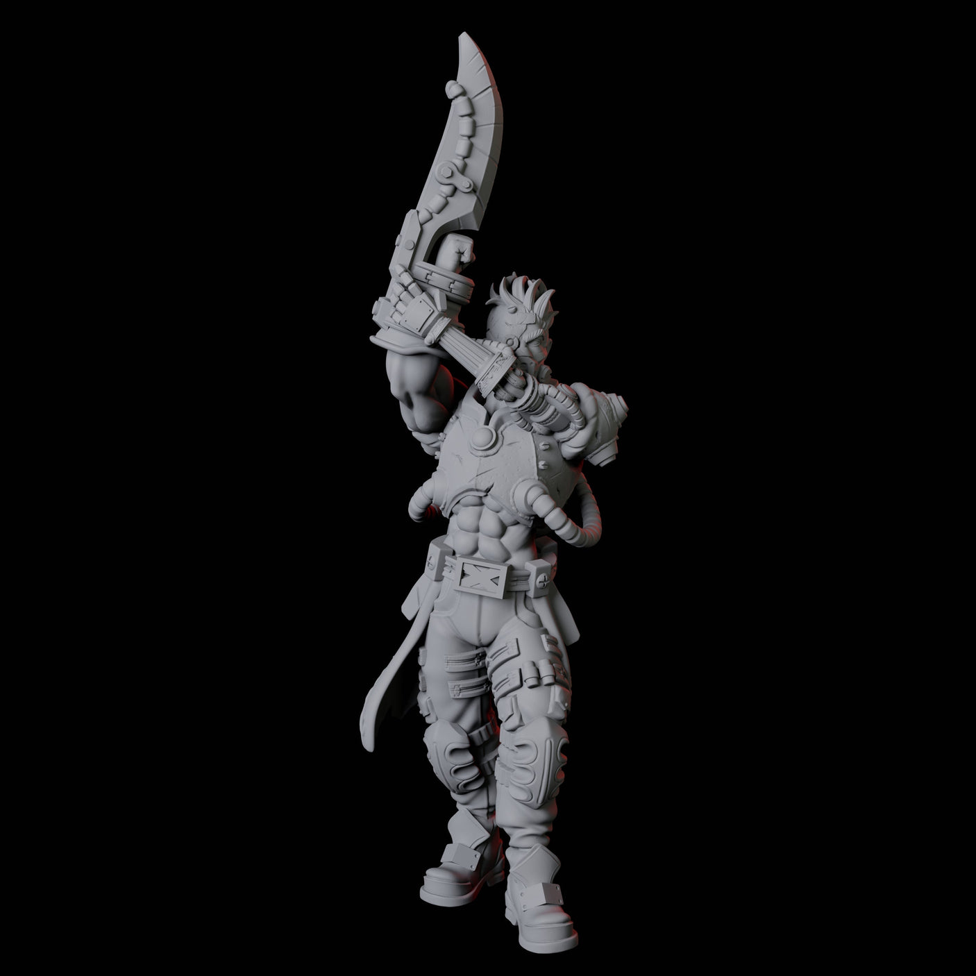 Human Cyborg A Miniature for Dungeons and Dragons, Pathfinder or other TTRPGs