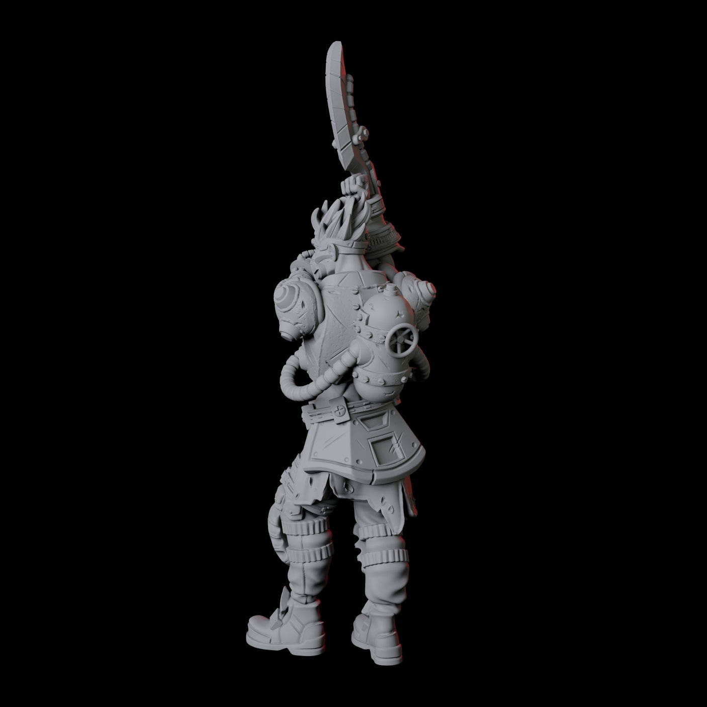 Human Cyborg A Miniature for Dungeons and Dragons, Pathfinder or other TTRPGs