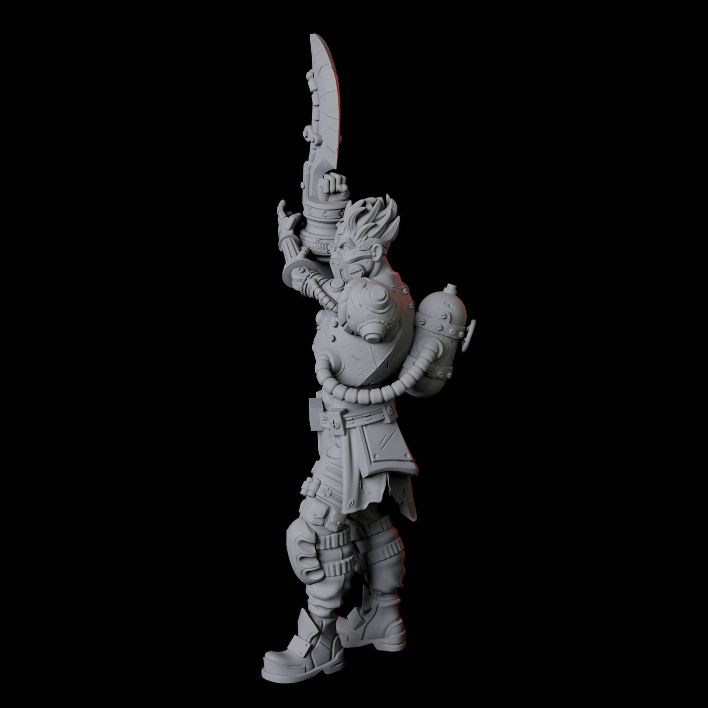 Human Cyborg A Miniature for Dungeons and Dragons, Pathfinder or other TTRPGs