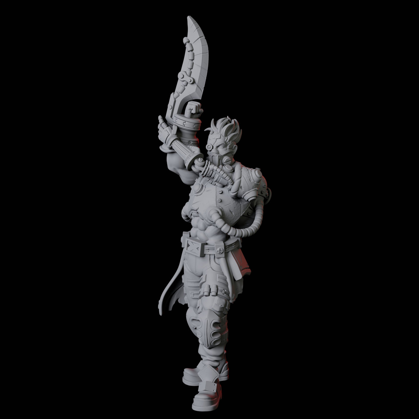 Human Cyborg A Miniature for Dungeons and Dragons, Pathfinder or other TTRPGs