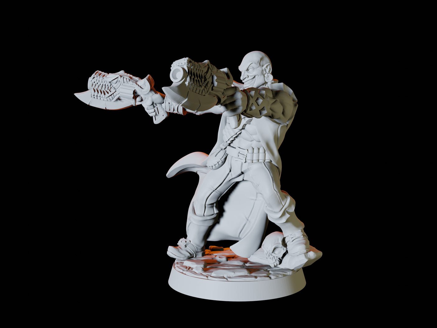 Human Gunslinger Miniature for Dungeons and Dragons, Pathfinder or other TTRPGs