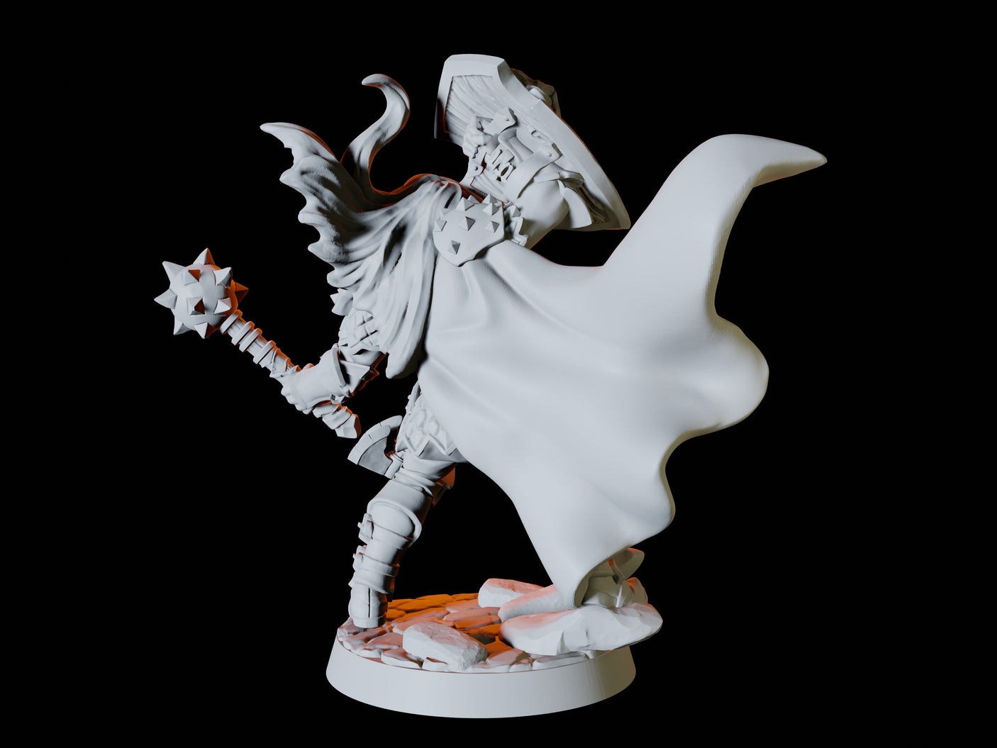 Human Paladin Miniature for Dungeons and Dragons, Pathfinder or other TTRPGs