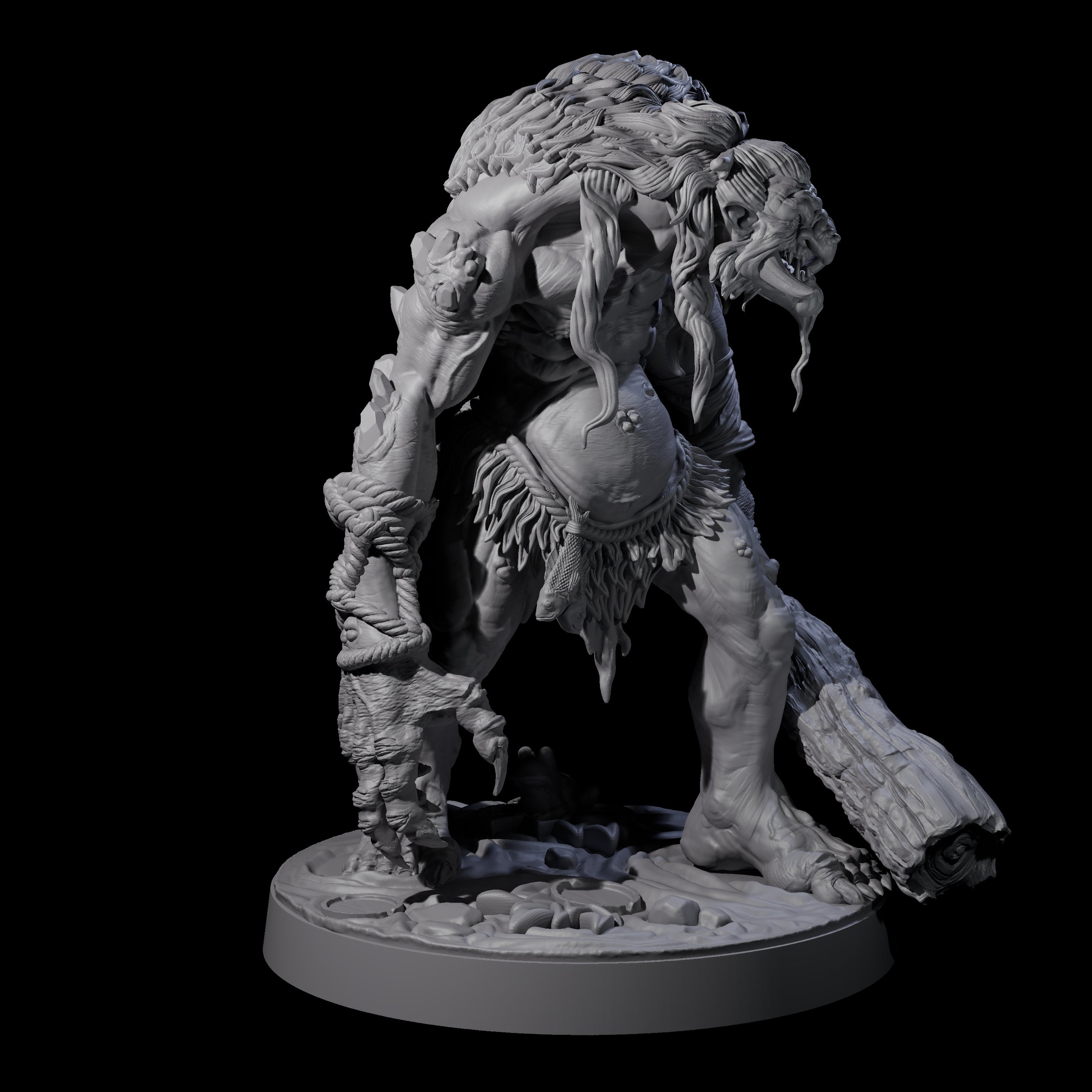 Hunch Back Troll A Miniature for Dungeons and Dragons, Pathfinder or other TTRPGs