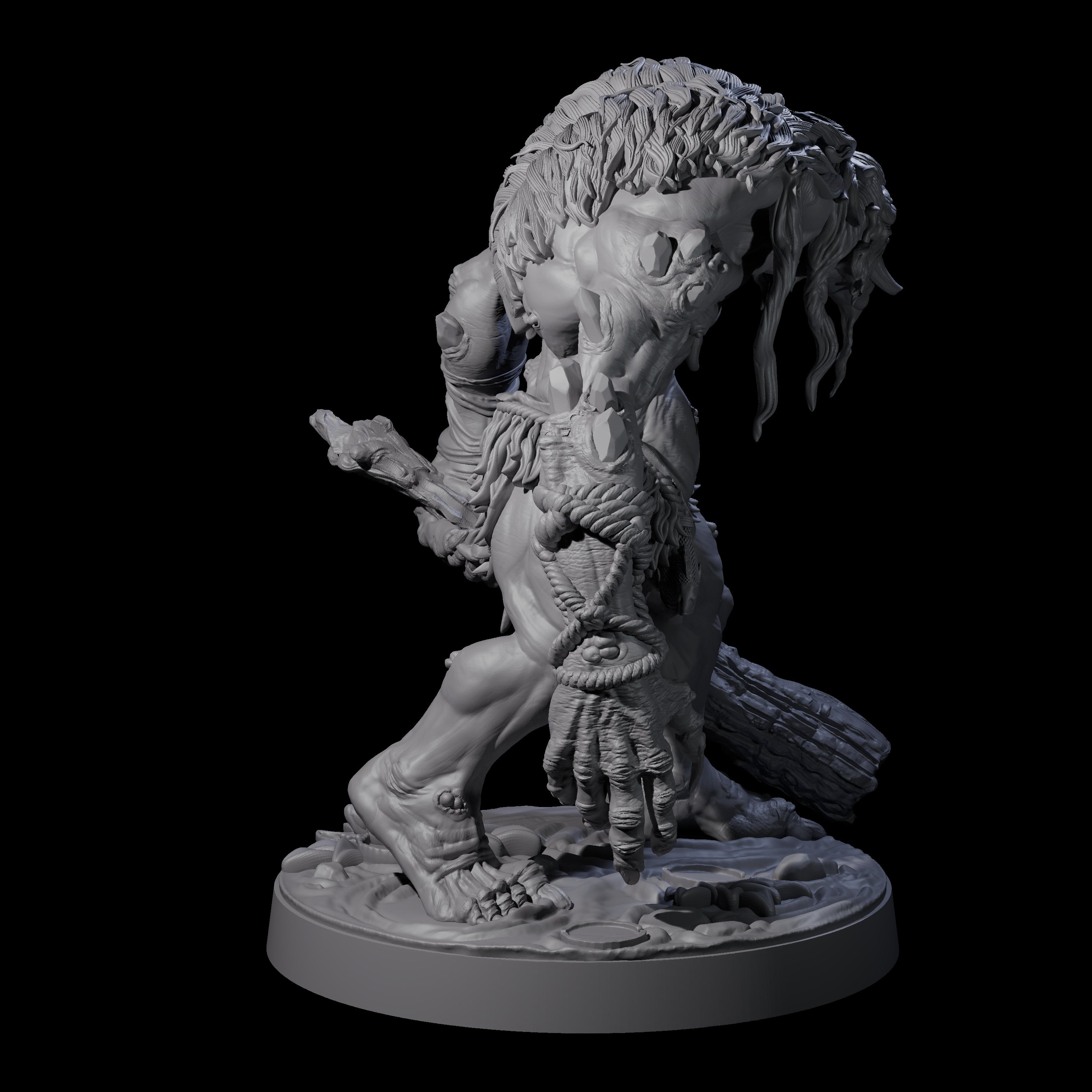 Hunch Back Troll A Miniature for Dungeons and Dragons, Pathfinder or other TTRPGs