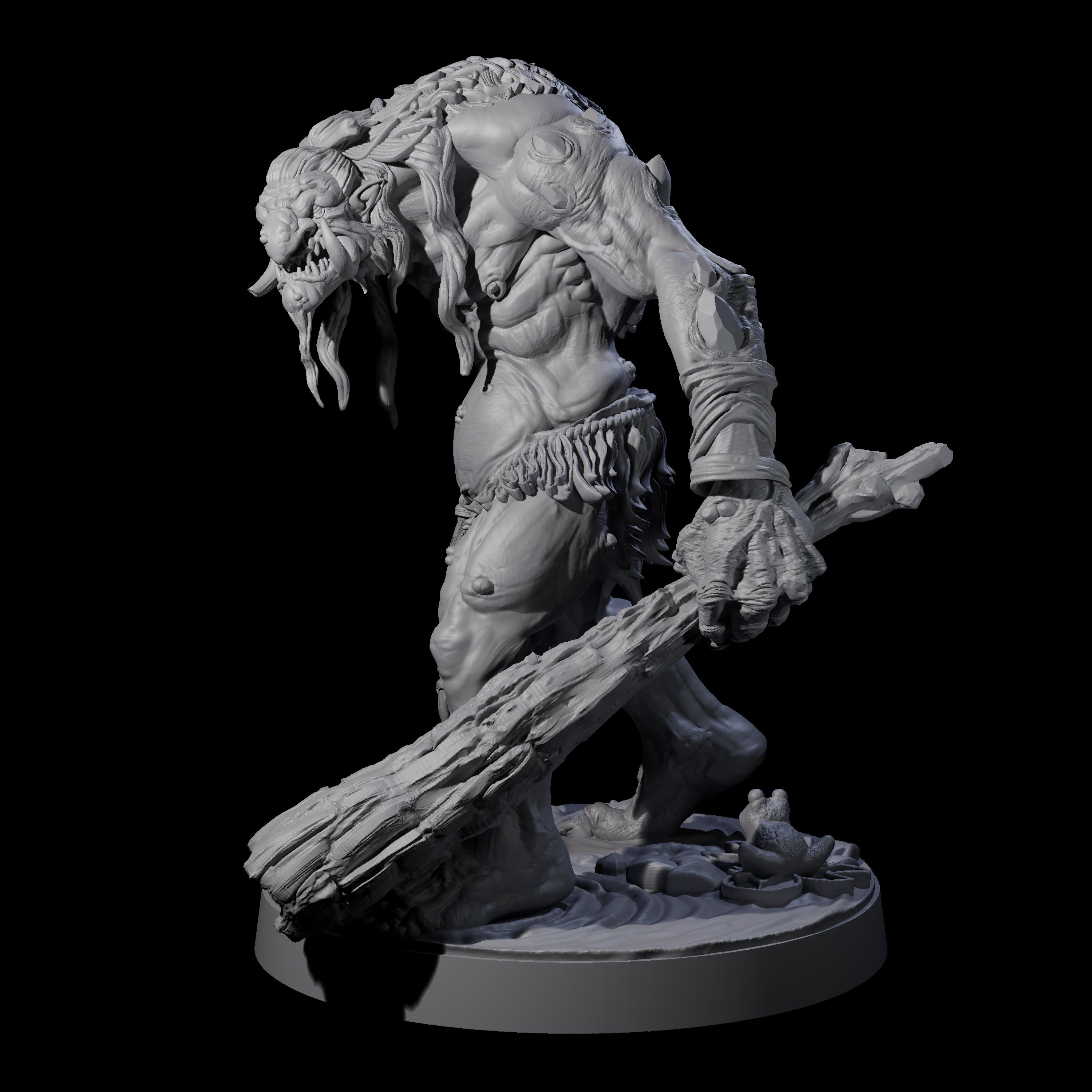 Hunch Back Troll A Miniature for Dungeons and Dragons, Pathfinder or other TTRPGs