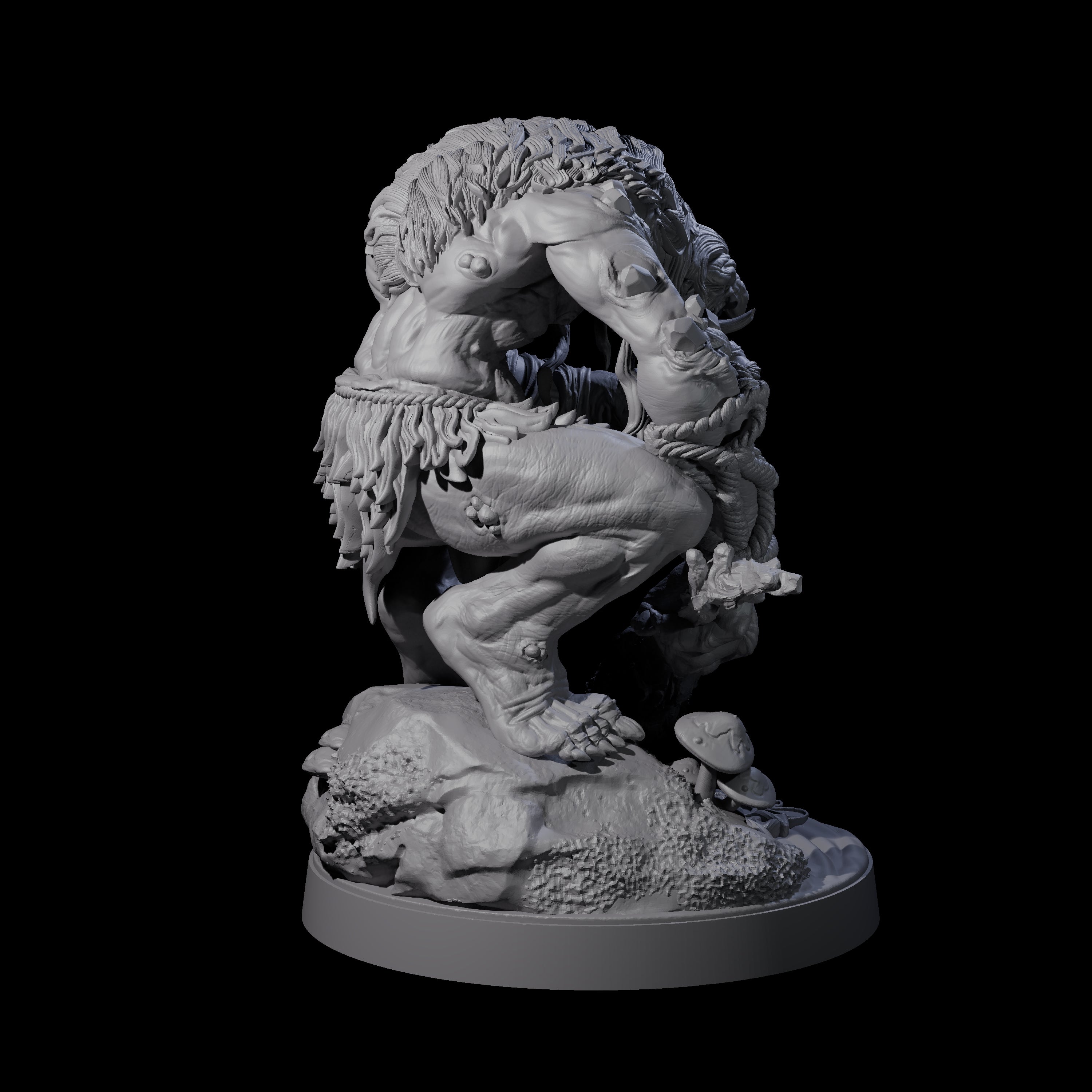 Hunch Back Troll B Miniature for Dungeons and Dragons, Pathfinder or other TTRPGs