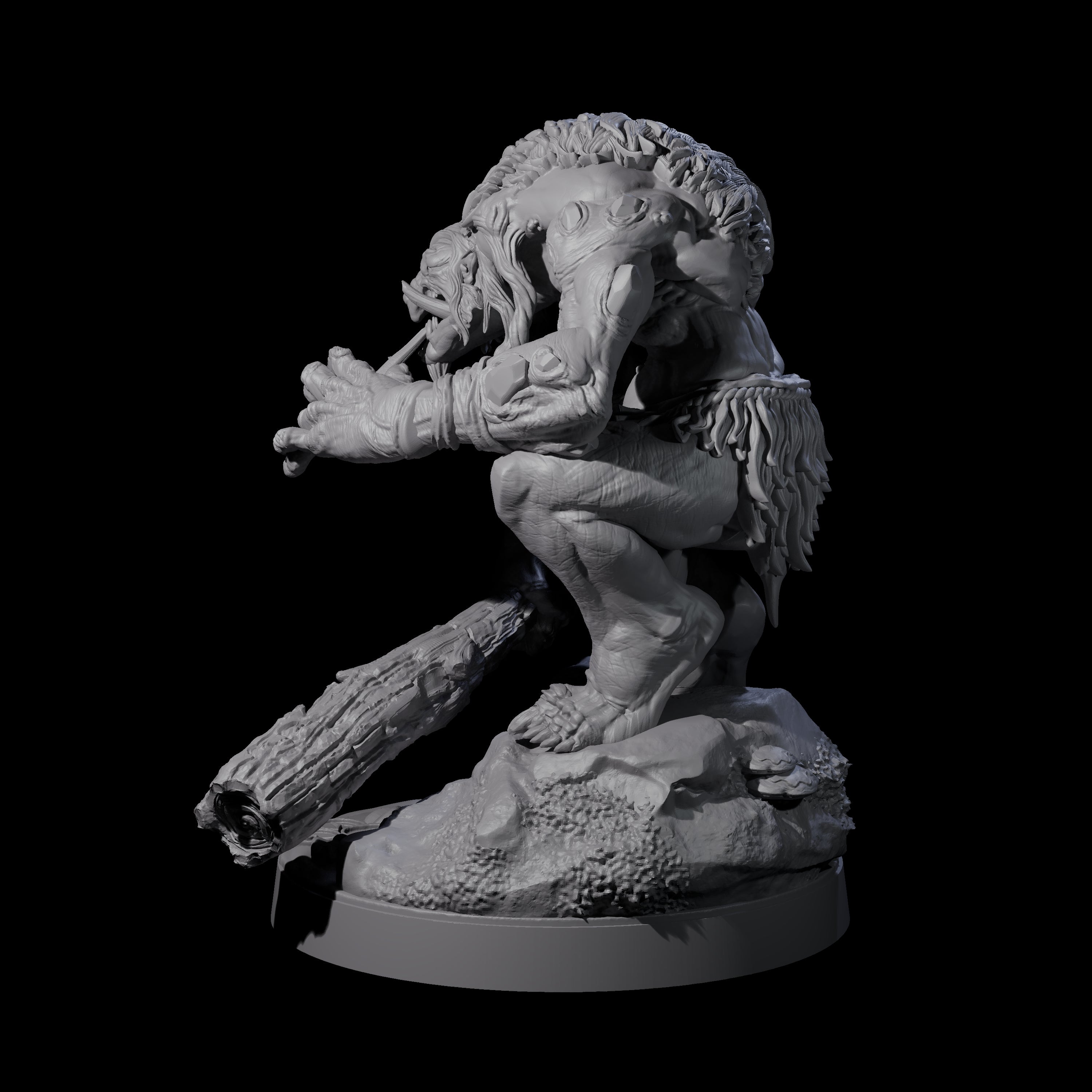 Hunch Back Troll B Miniature for Dungeons and Dragons, Pathfinder or other TTRPGs