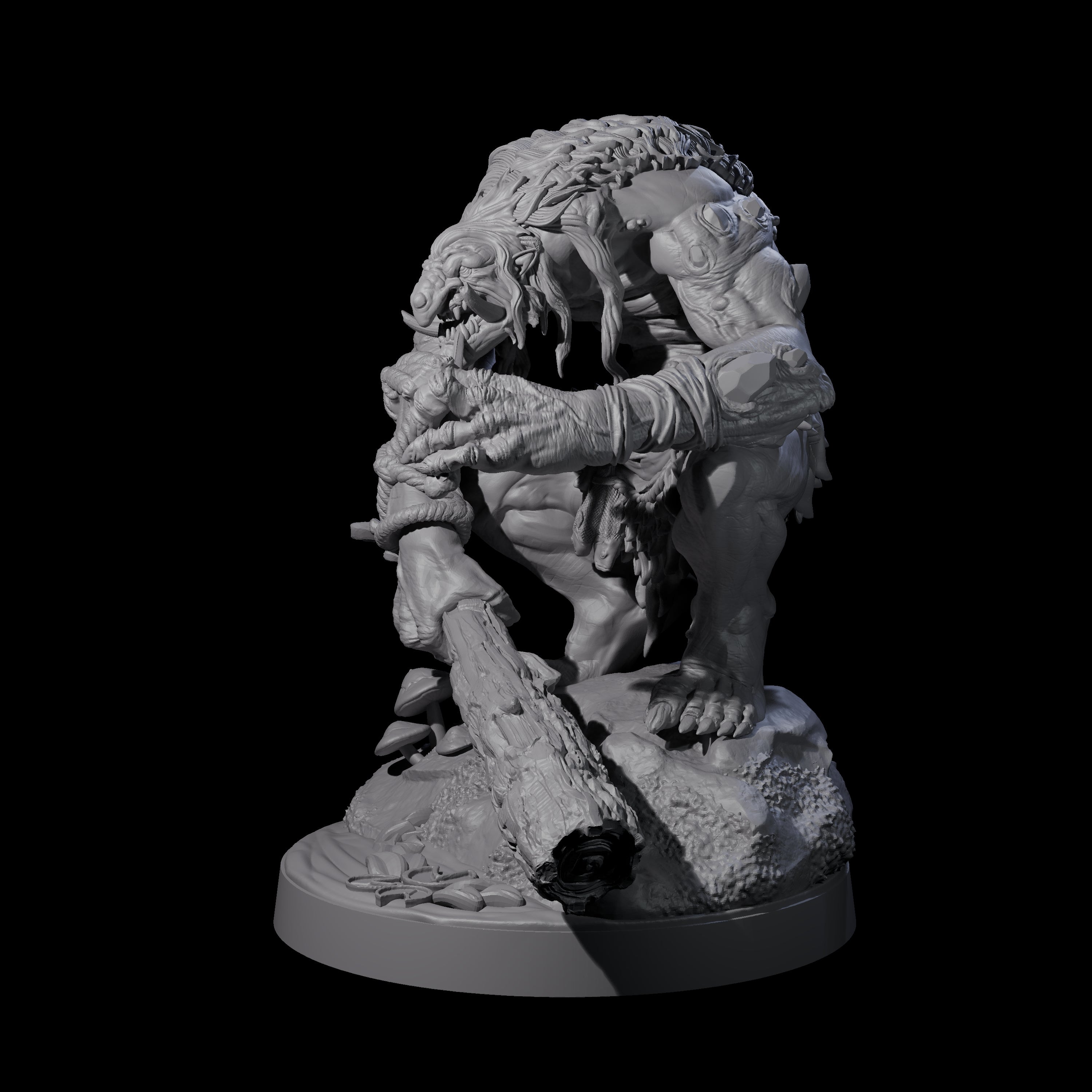 Hunch Back Troll B Miniature for Dungeons and Dragons, Pathfinder or other TTRPGs
