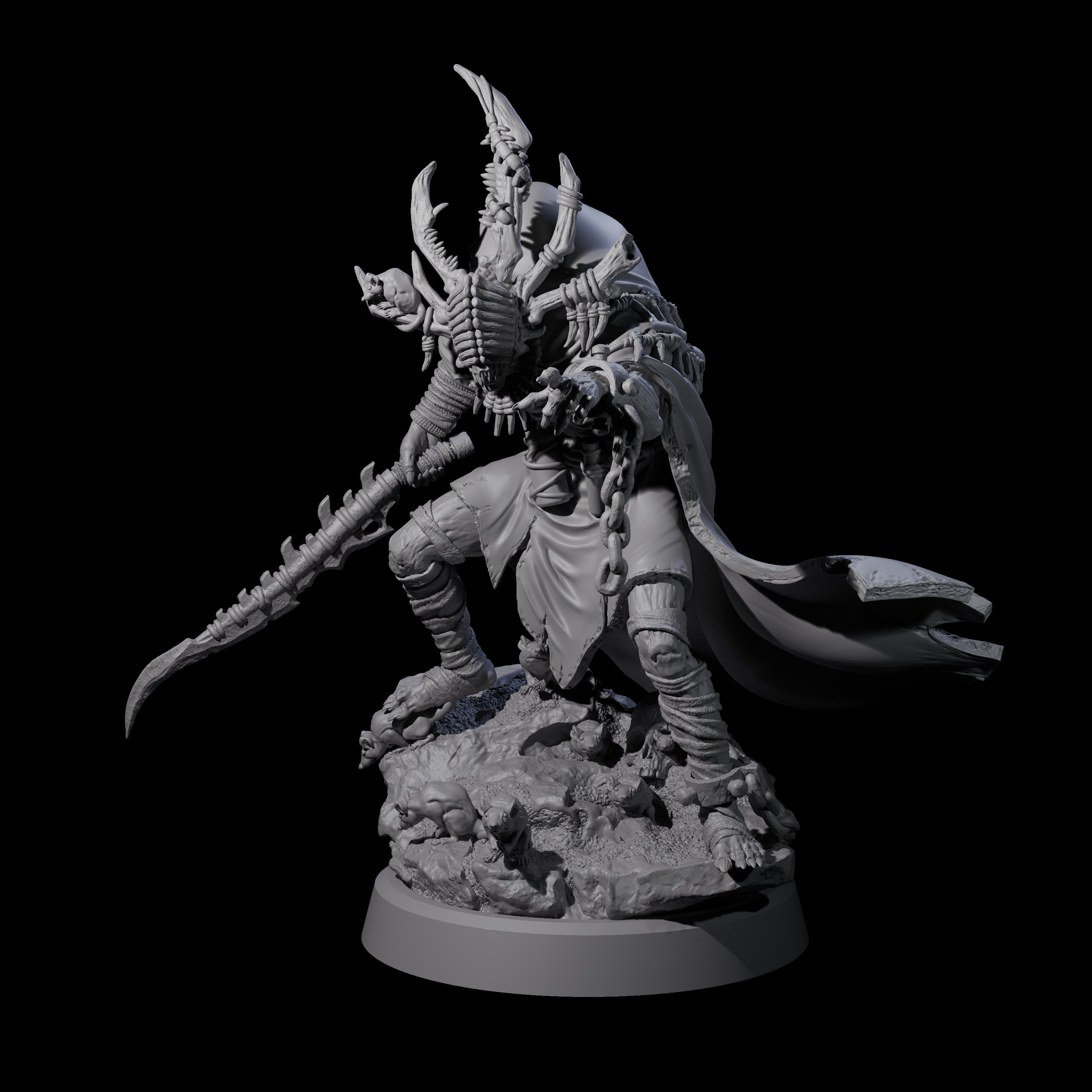 Hunchback Hobgoblin War Captain Miniature for Dungeons and Dragons, Pathfinder or other TTRPGs