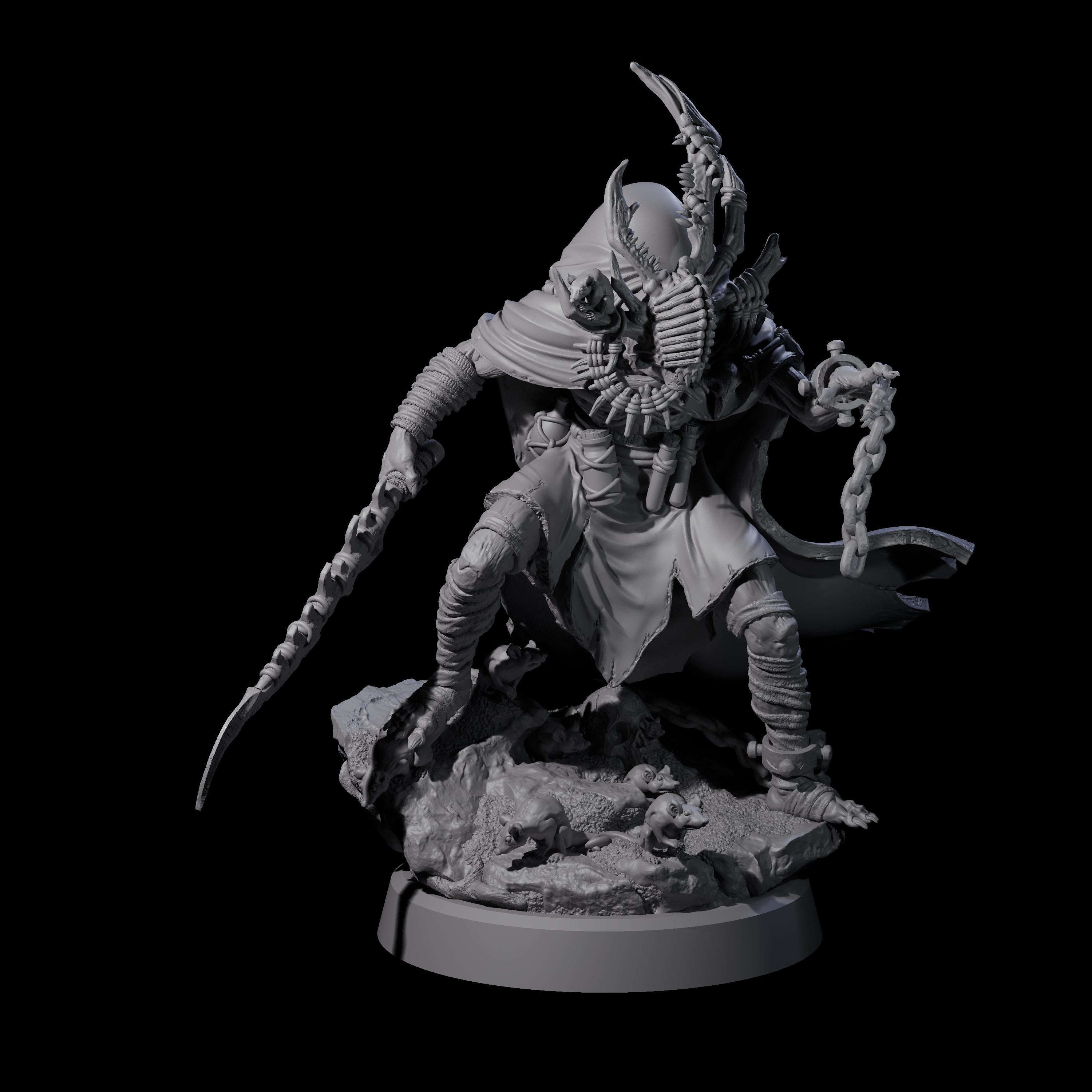 Hunchback Hobgoblin War Captain Miniature for Dungeons and Dragons, Pathfinder or other TTRPGs