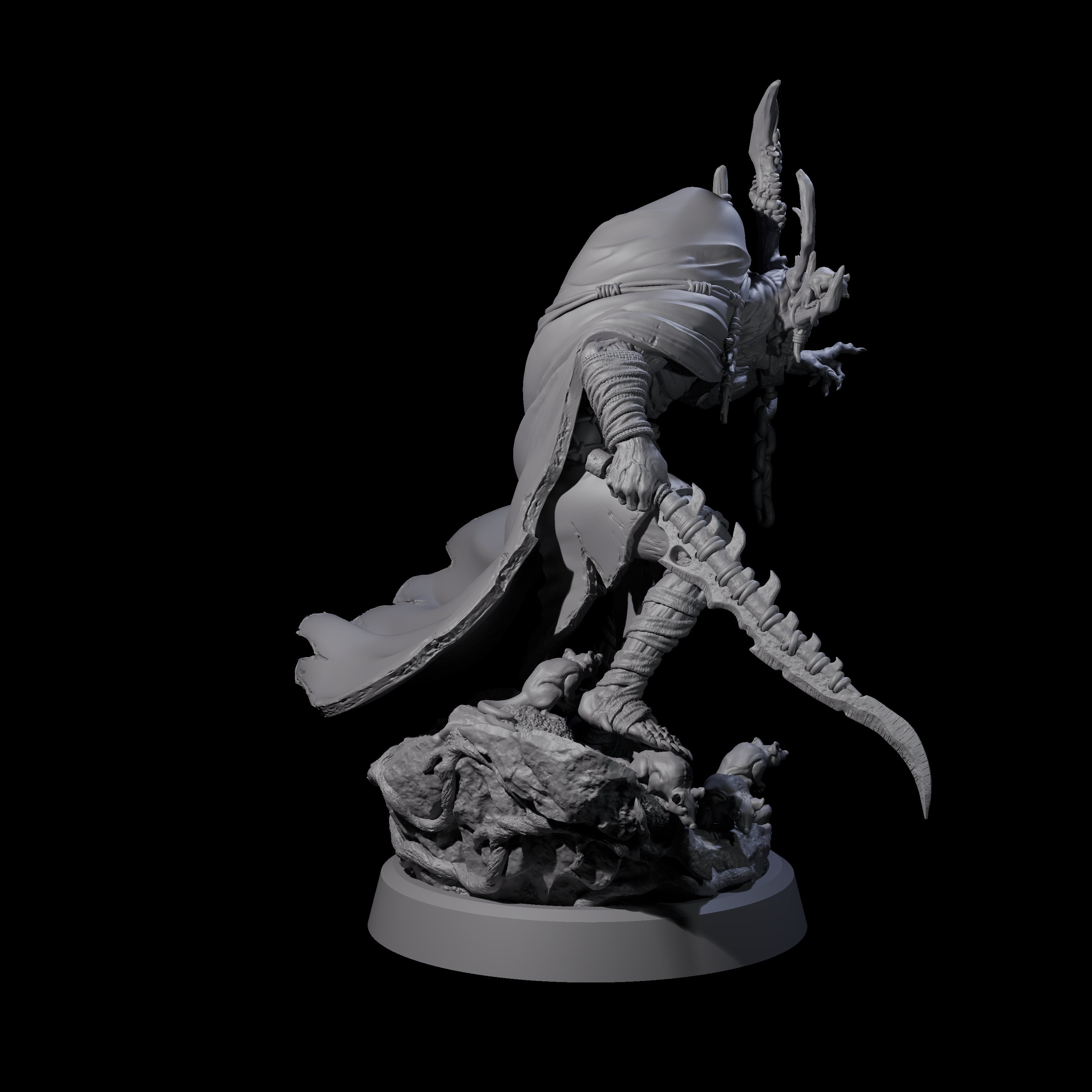 Hunchback Hobgoblin War Captain Miniature for Dungeons and Dragons, Pathfinder or other TTRPGs
