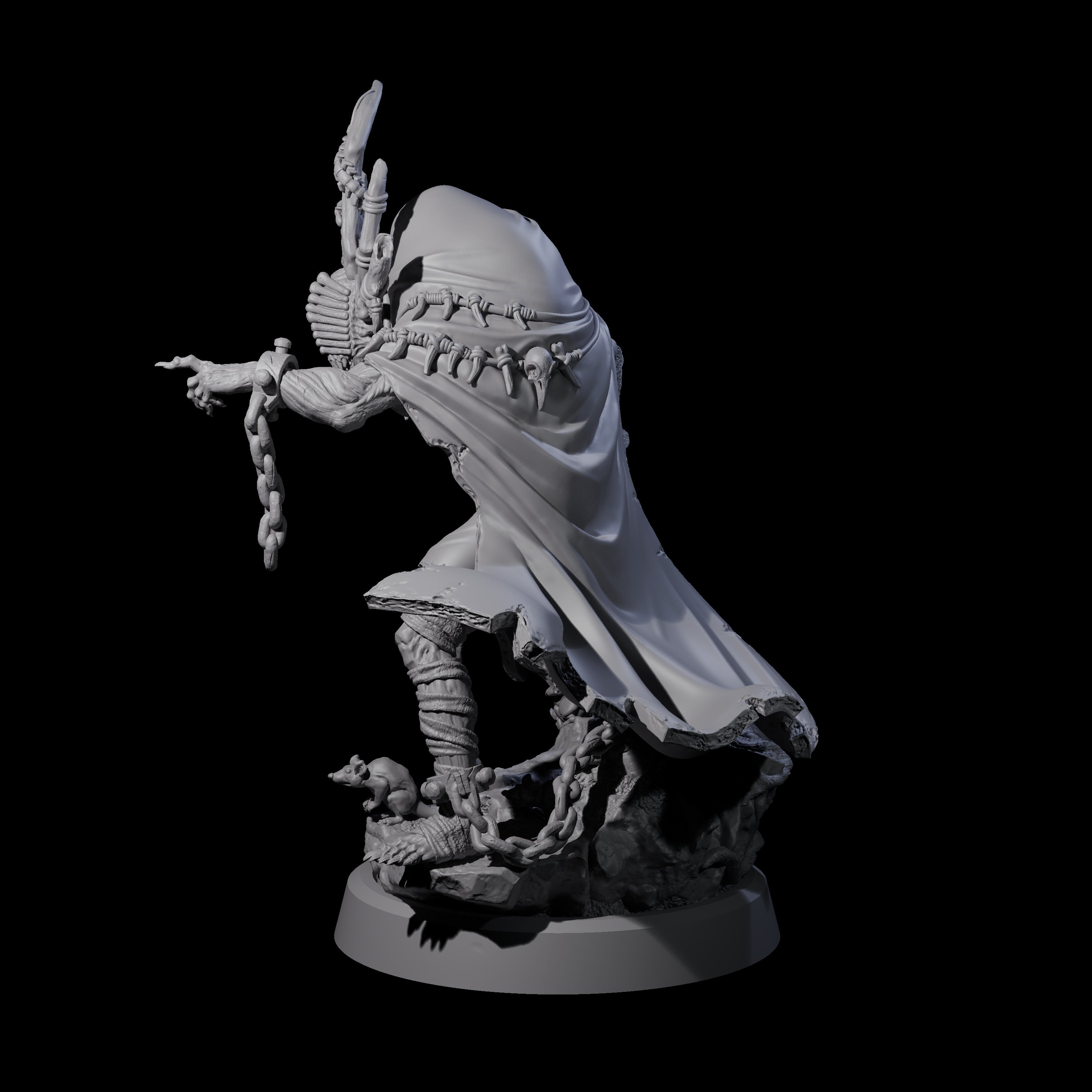 Hunchback Hobgoblin War Captain Miniature for Dungeons and Dragons, Pathfinder or other TTRPGs