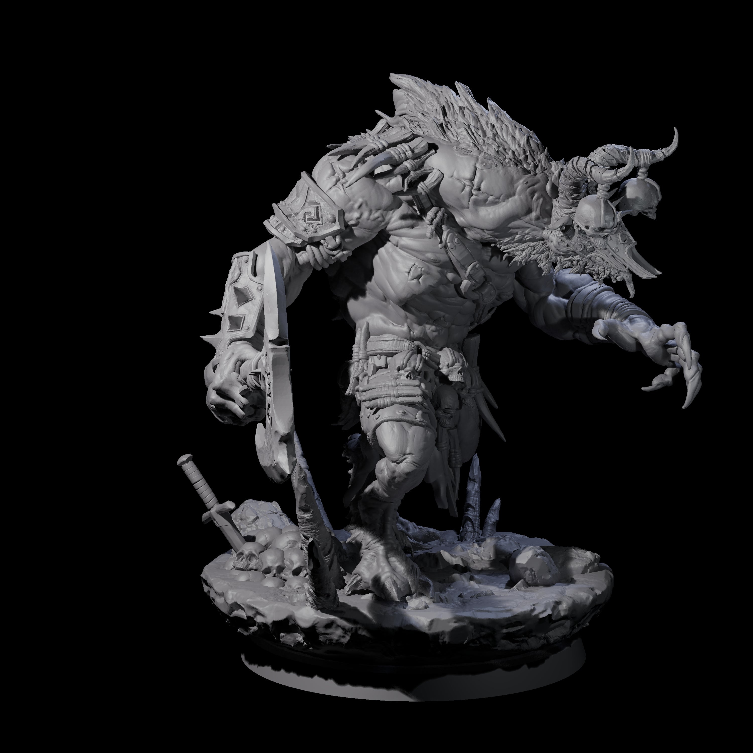 Hunting Balor C Miniature for Dungeons and Dragons, Pathfinder or other TTRPGs