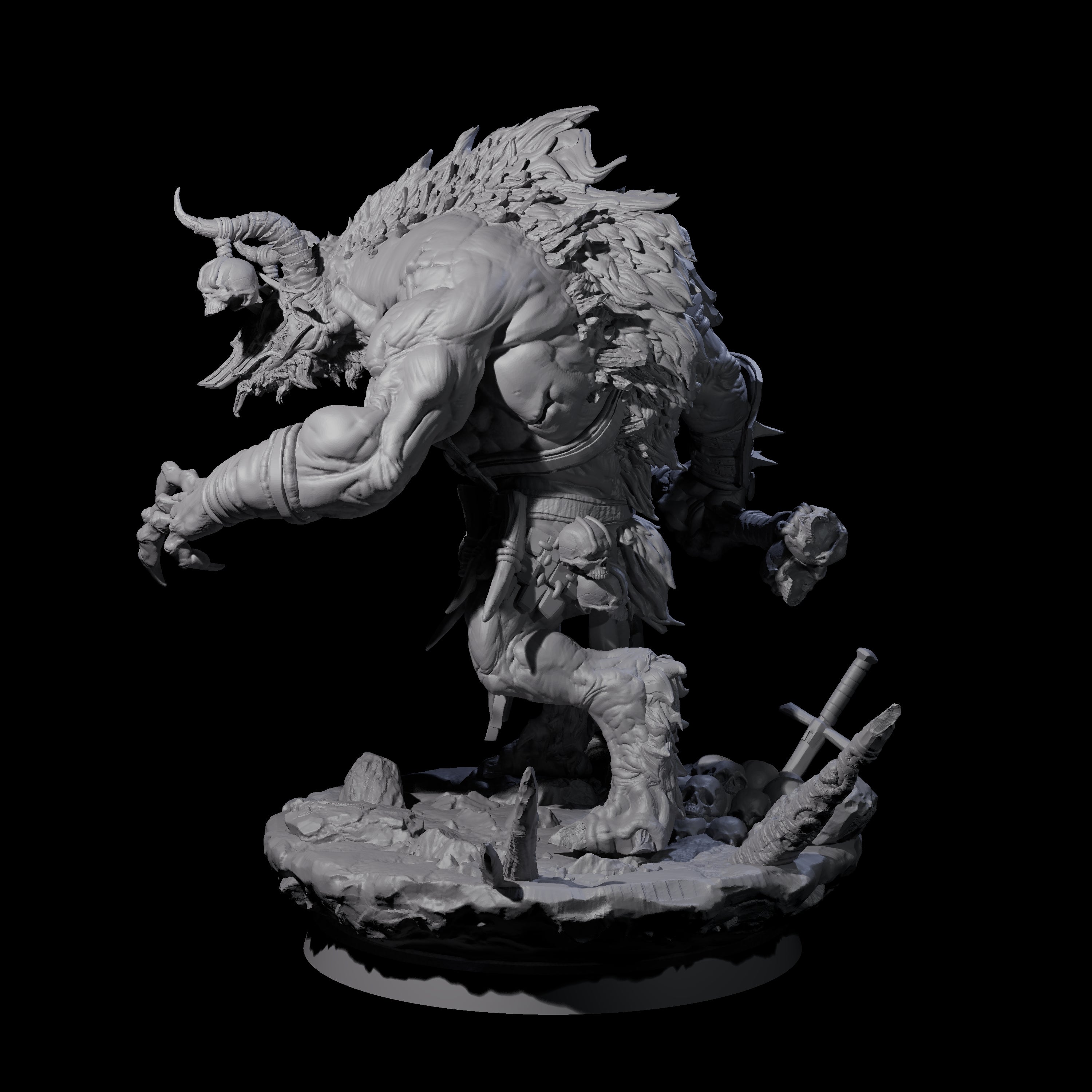 Hunting Balor C Miniature for Dungeons and Dragons, Pathfinder or other TTRPGs