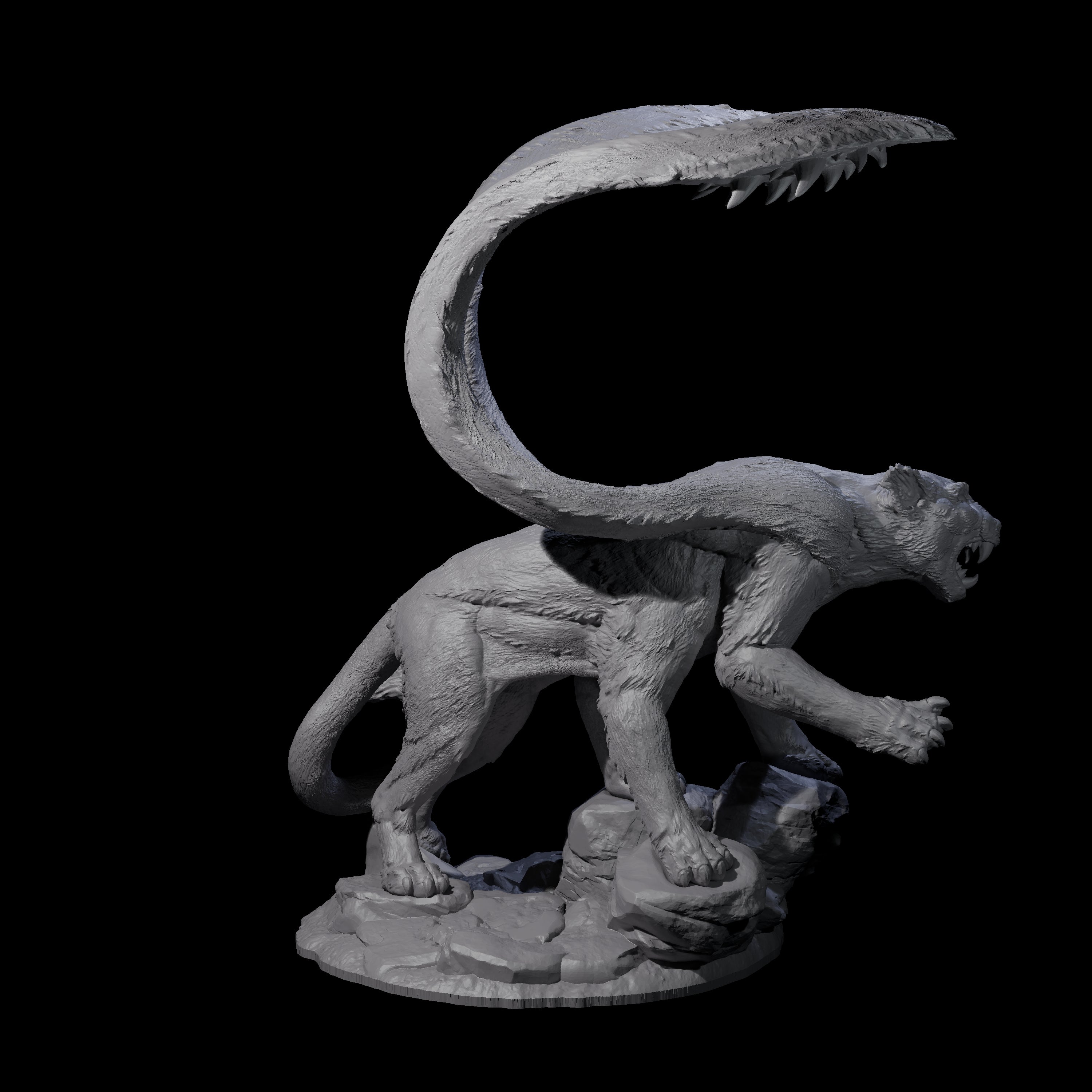 Hunting Displacer Beast A Miniature for Dungeons and Dragons, Pathfinder or other TTRPGs