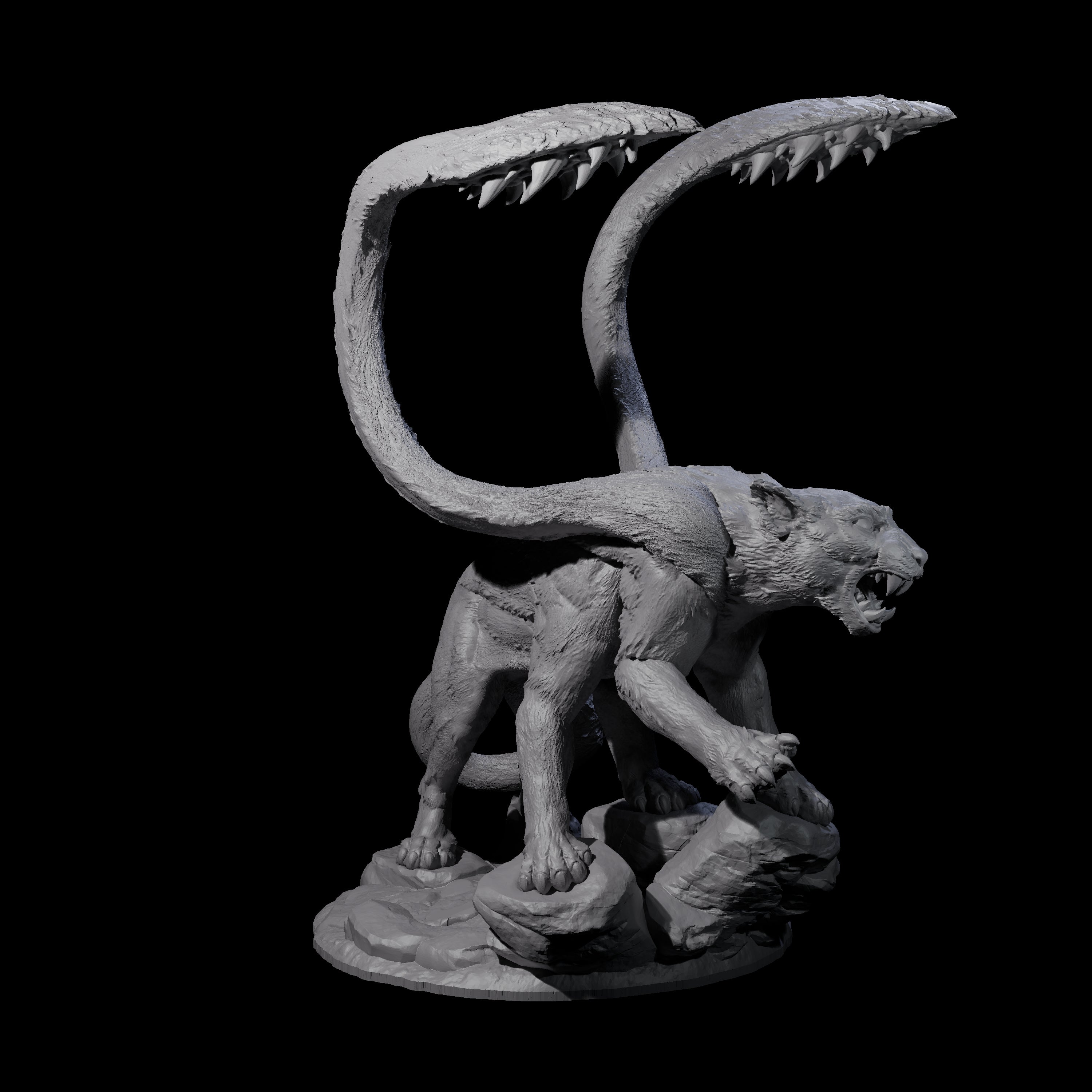 Hunting Displacer Beast A Miniature for Dungeons and Dragons, Pathfinder or other TTRPGs