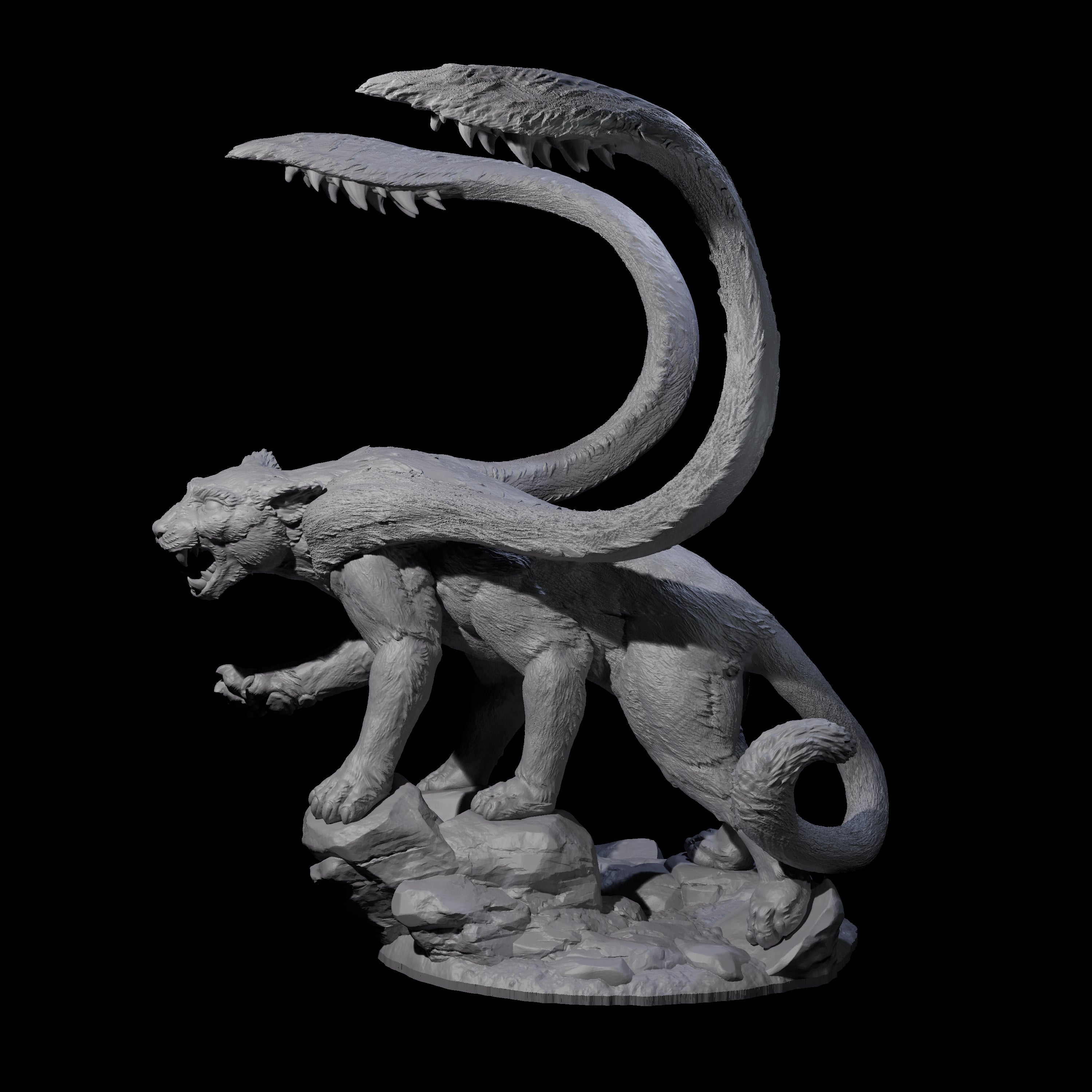 Hunting Displacer Beast A Miniature for Dungeons and Dragons, Pathfinder or other TTRPGs
