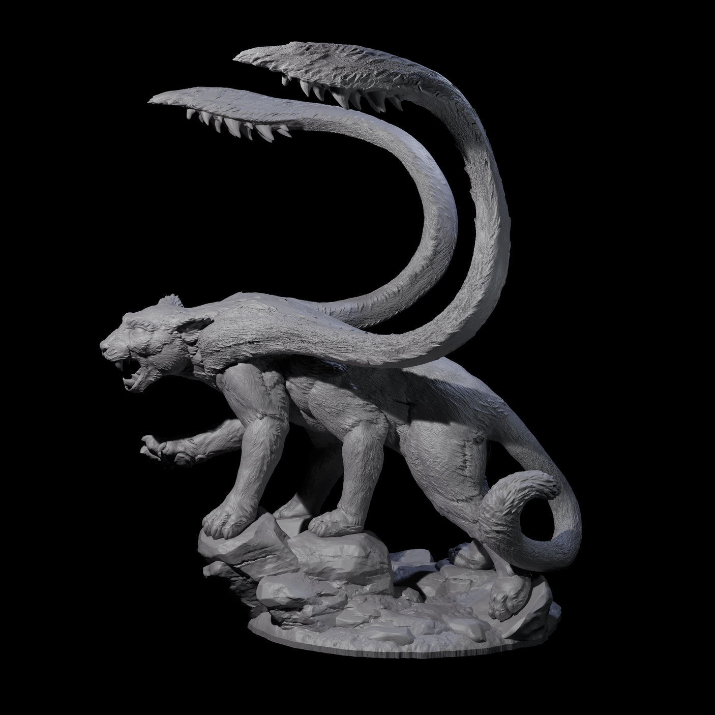 Hunting Displacer Beast A Miniature for Dungeons and Dragons, Pathfinder or other TTRPGs