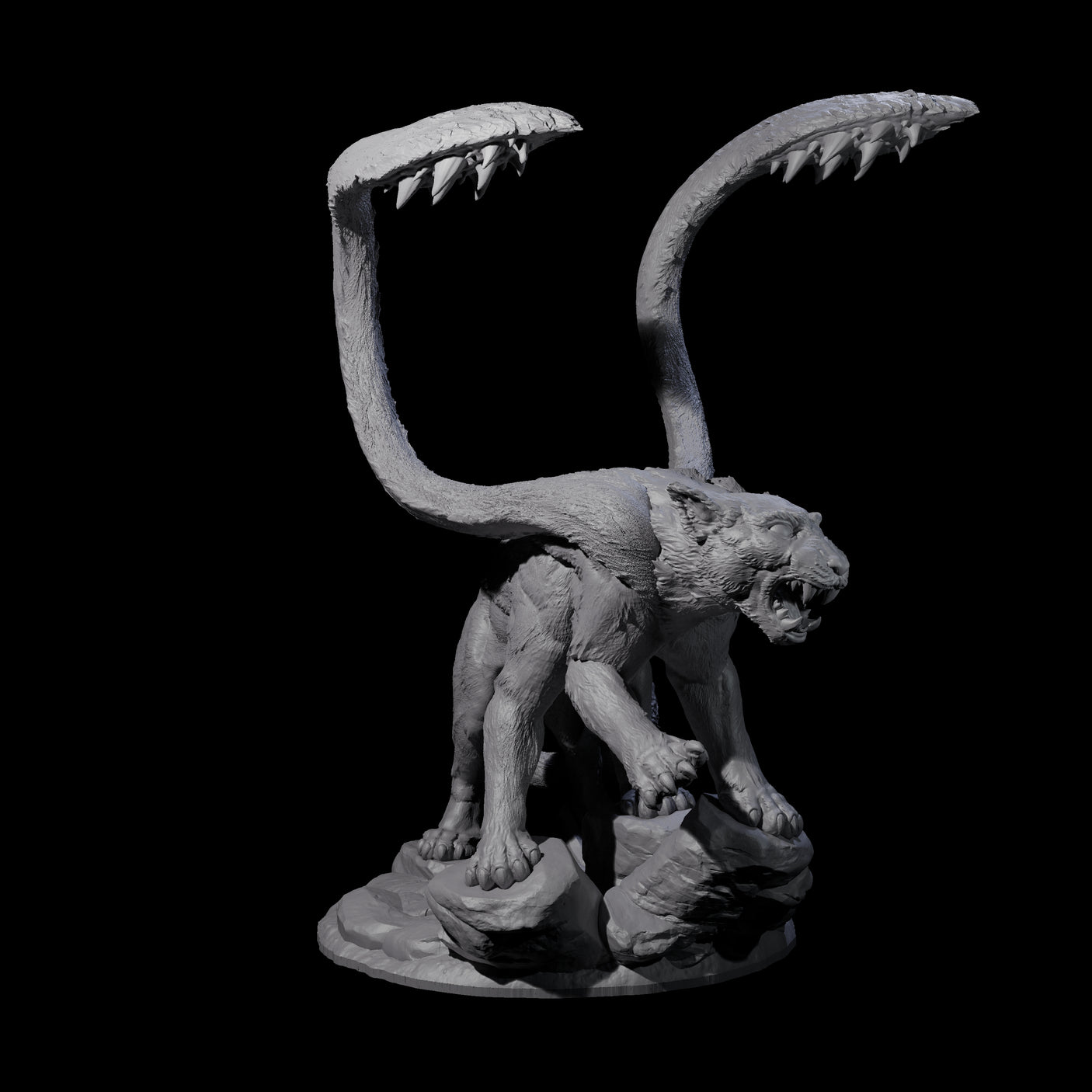 Hunting Displacer Beast A Miniature for Dungeons and Dragons, Pathfinder or other TTRPGs