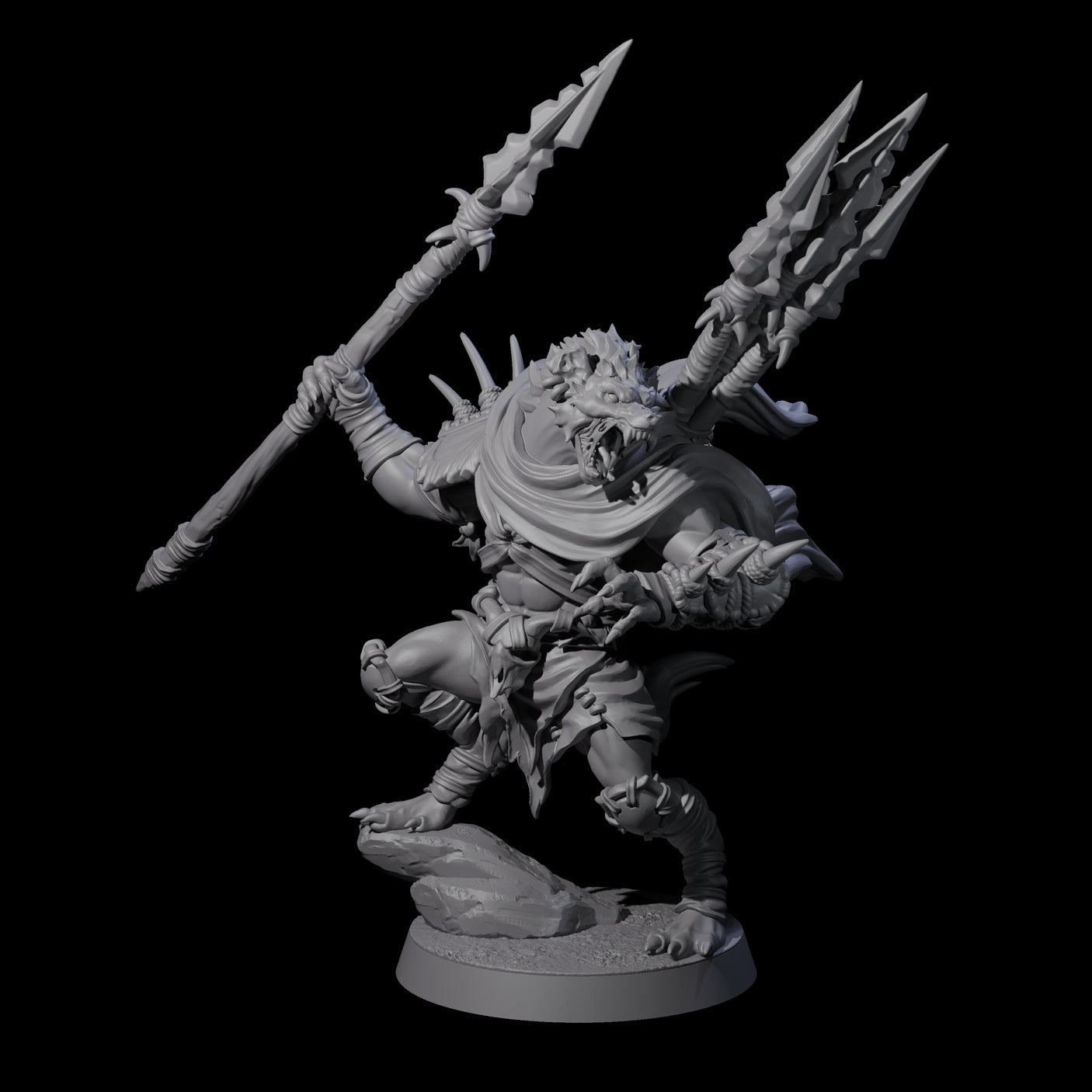 Hunting Gnoll Stalker B Miniature for Dungeons and Dragons, Pathfinder or other TTRPGs
