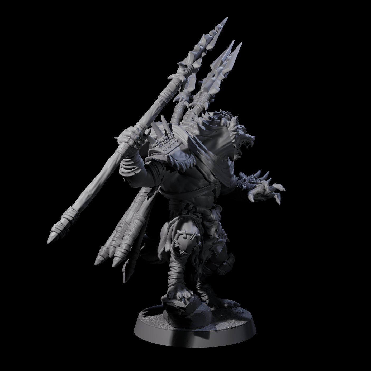 Hunting Gnoll Stalker B Miniature for Dungeons and Dragons, Pathfinder or other TTRPGs