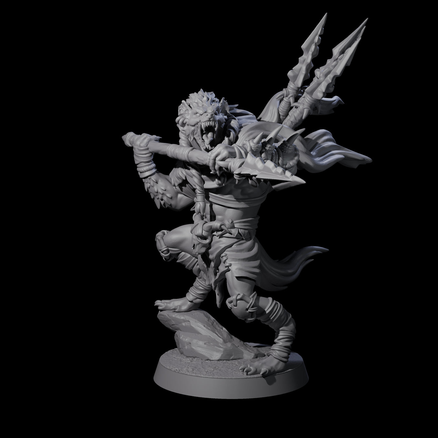 Hunting Gnoll Stalker D Miniature for Dungeons and Dragons, Pathfinder or other TTRPGs