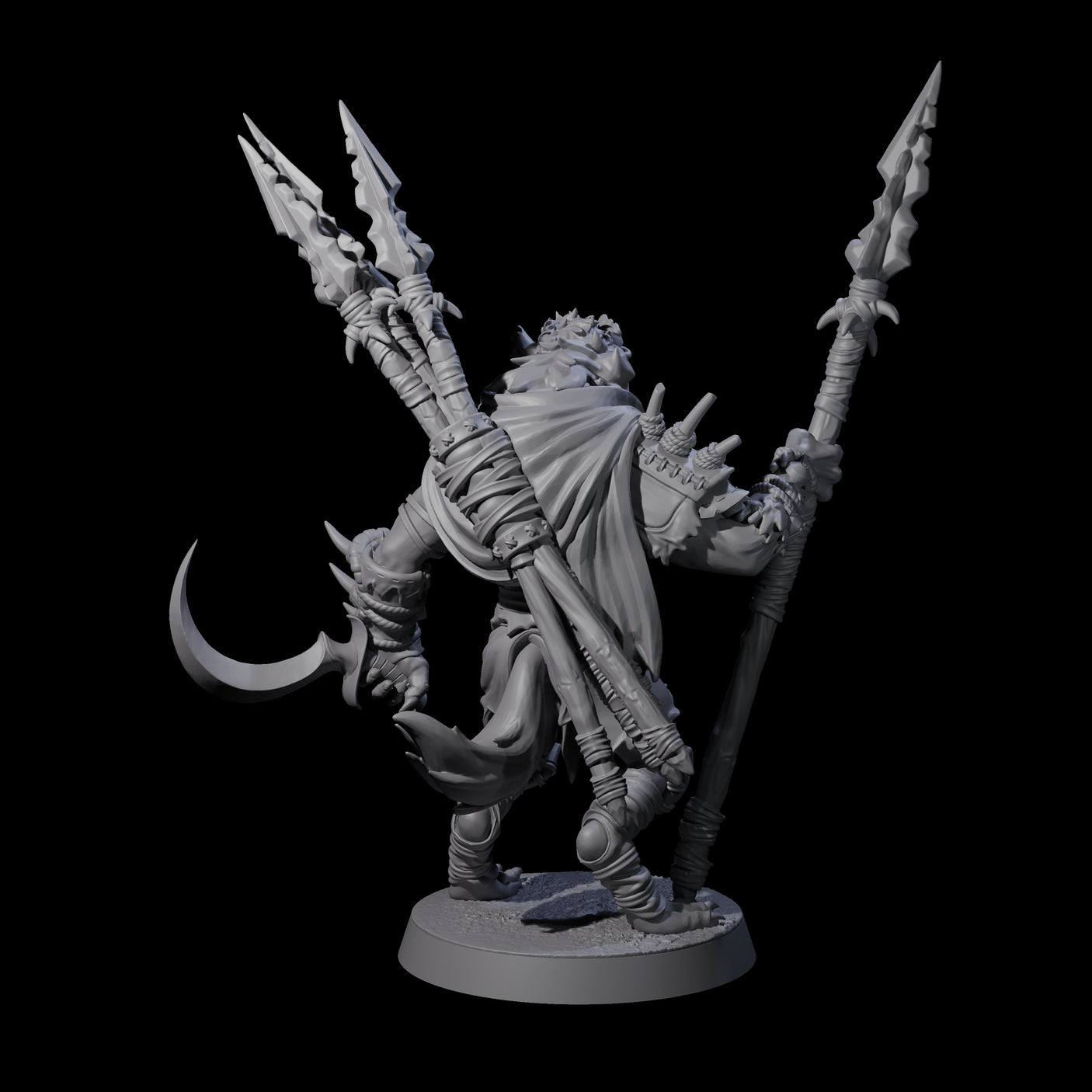 Hunting Gnoll Stalker E Miniature for Dungeons and Dragons, Pathfinder or other TTRPGs