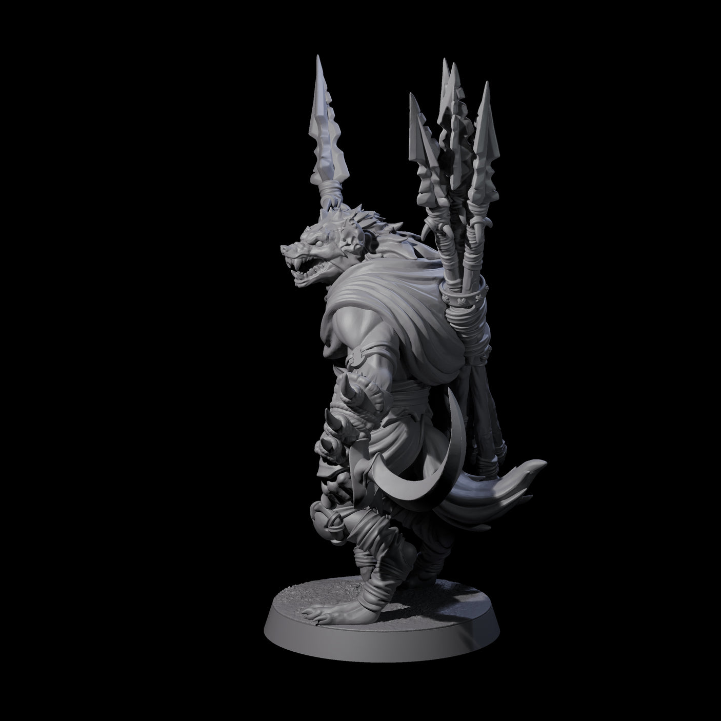 Hunting Gnoll Stalker E Miniature for Dungeons and Dragons, Pathfinder or other TTRPGs