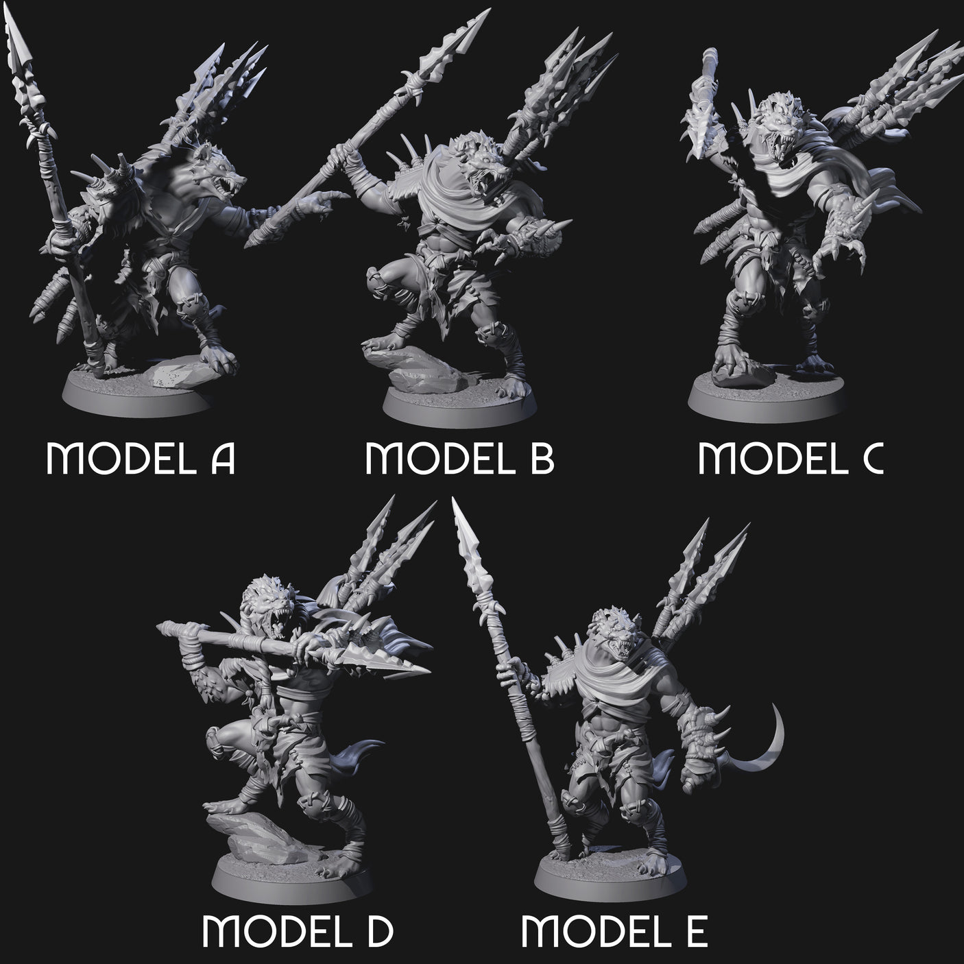 Hunting Gnoll Stalkers Miniature for Dungeons and Dragons, Pathfinder or other TTRPGs