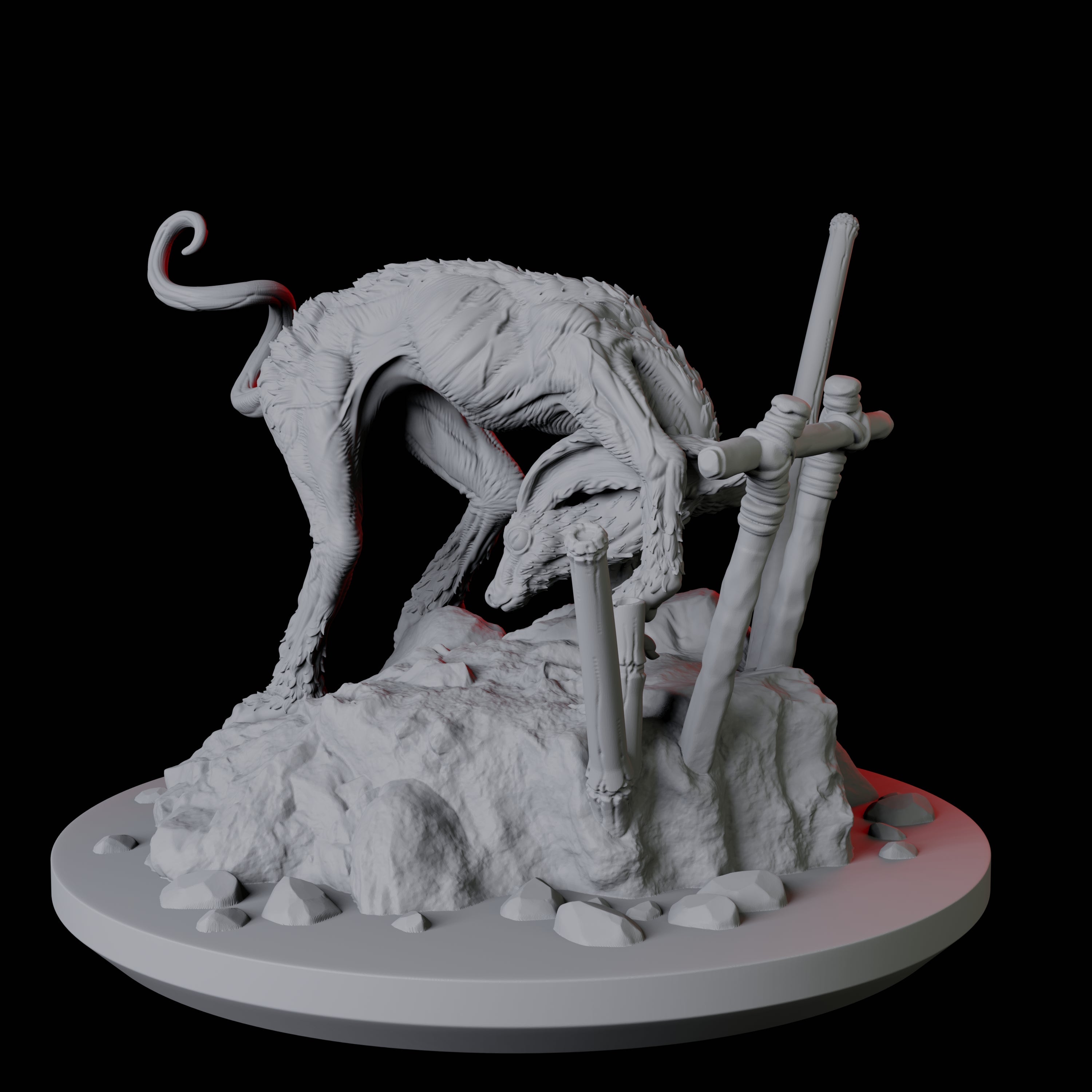 Hunting Sigbin Miniature for Dungeons and Dragons, Pathfinder or other TTRPGs