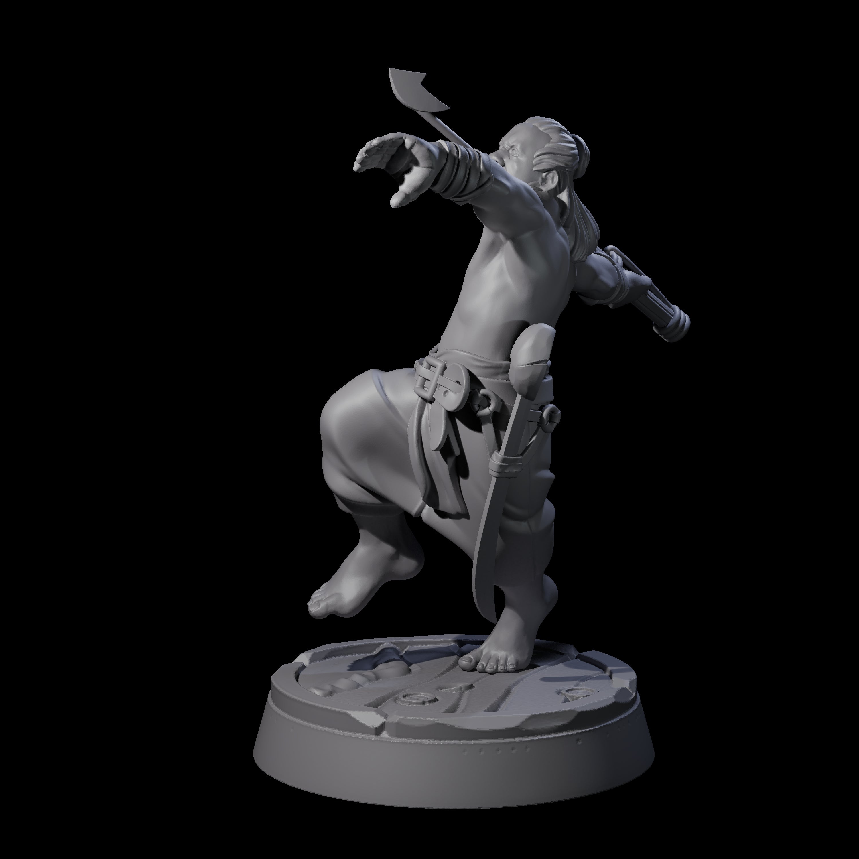 Hurling Human Harpoon Master Miniature for Dungeons and Dragons, Pathfinder or other TTRPGs